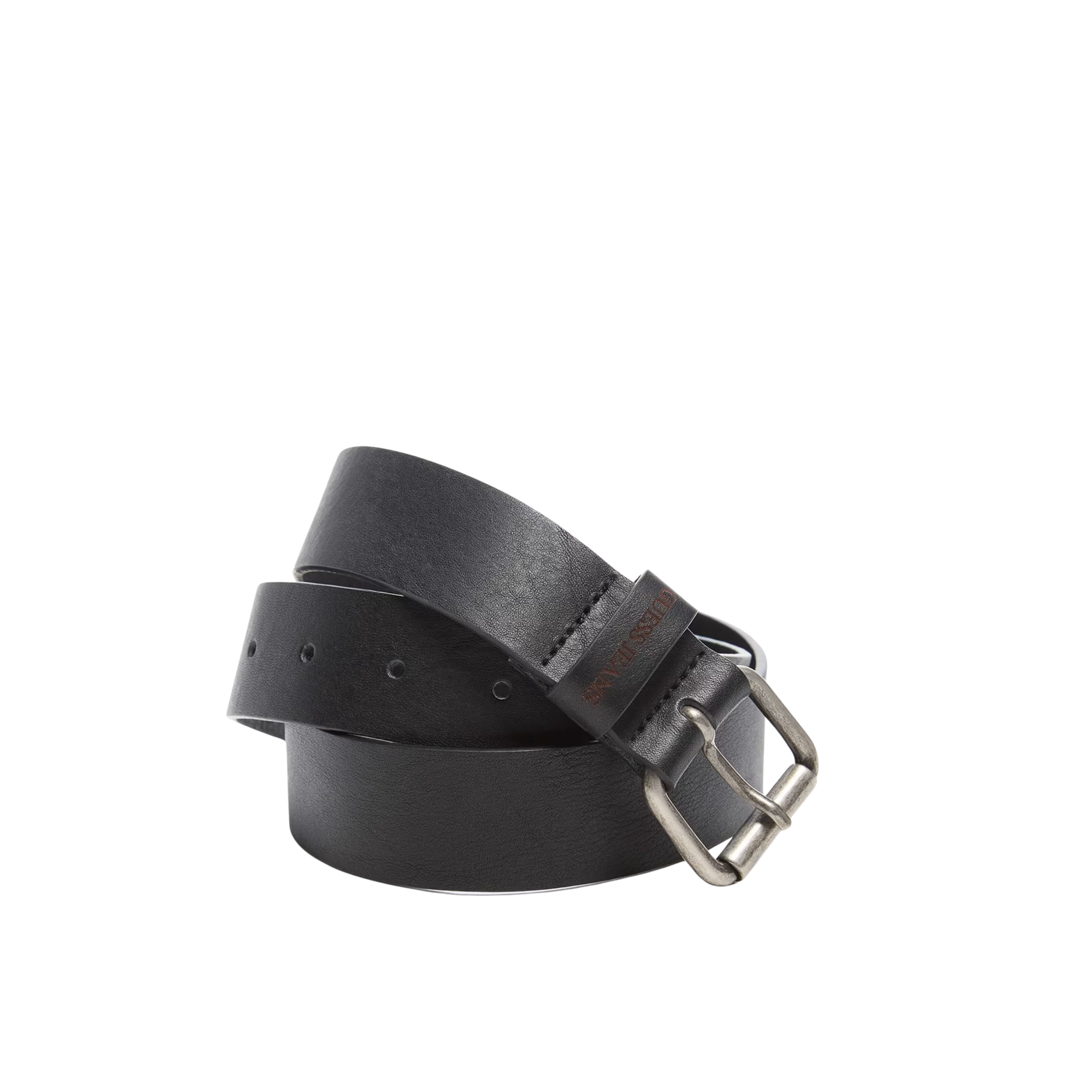 Guess Men Hammered Leather Belt - Black