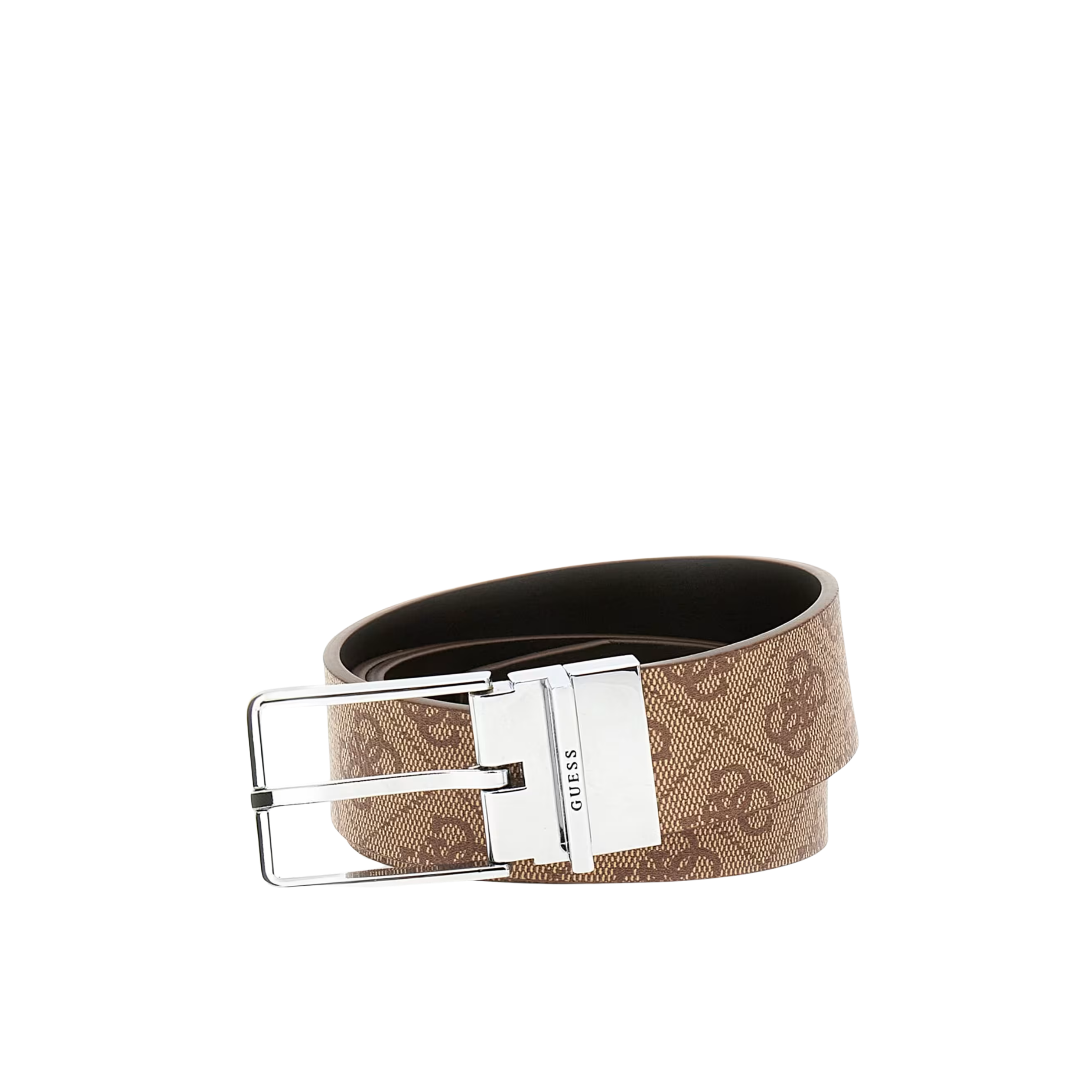 Guess Men Agueda Reversible Belt - Beige Brown Multi