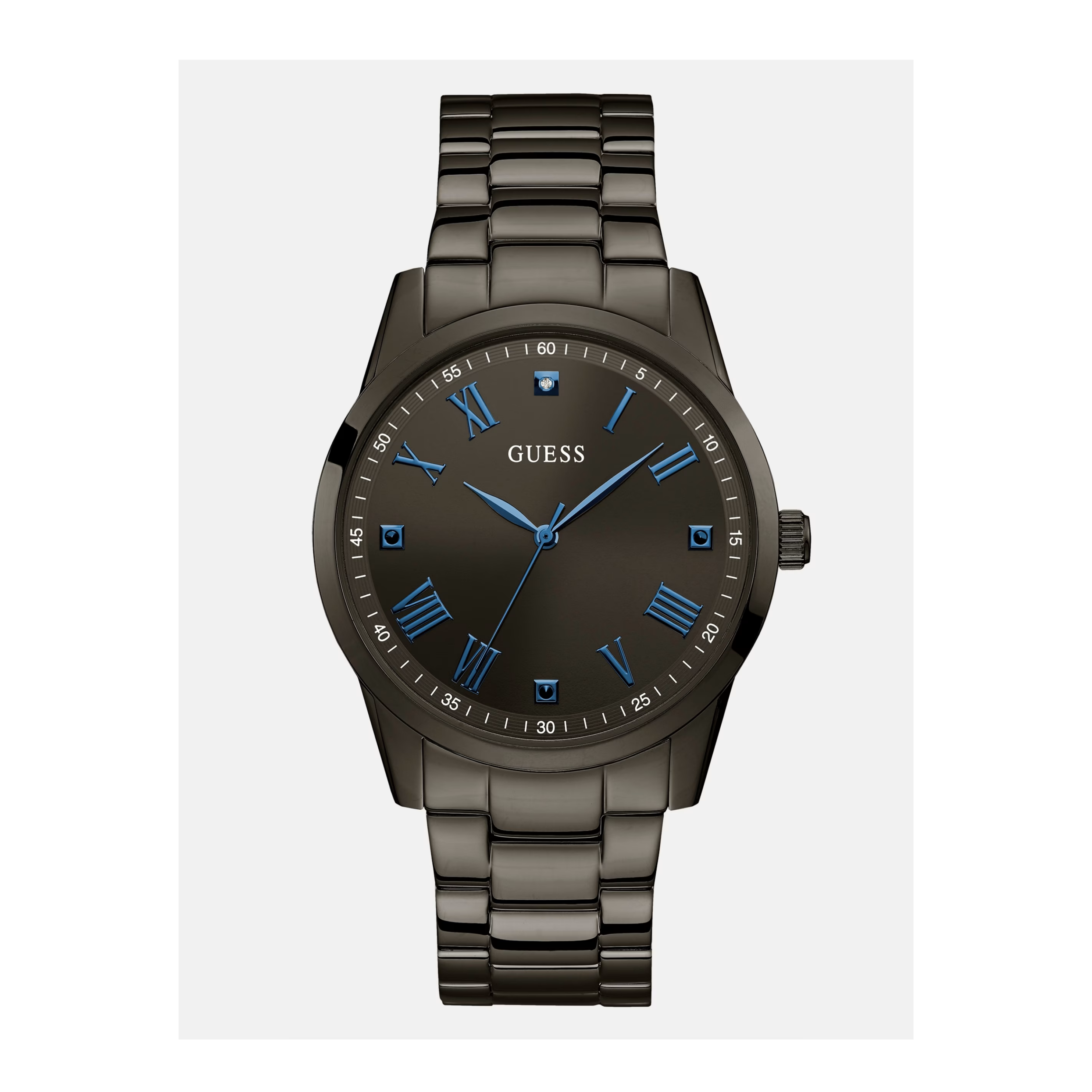 Guess Men Black and Blue Diamond Analog Watch