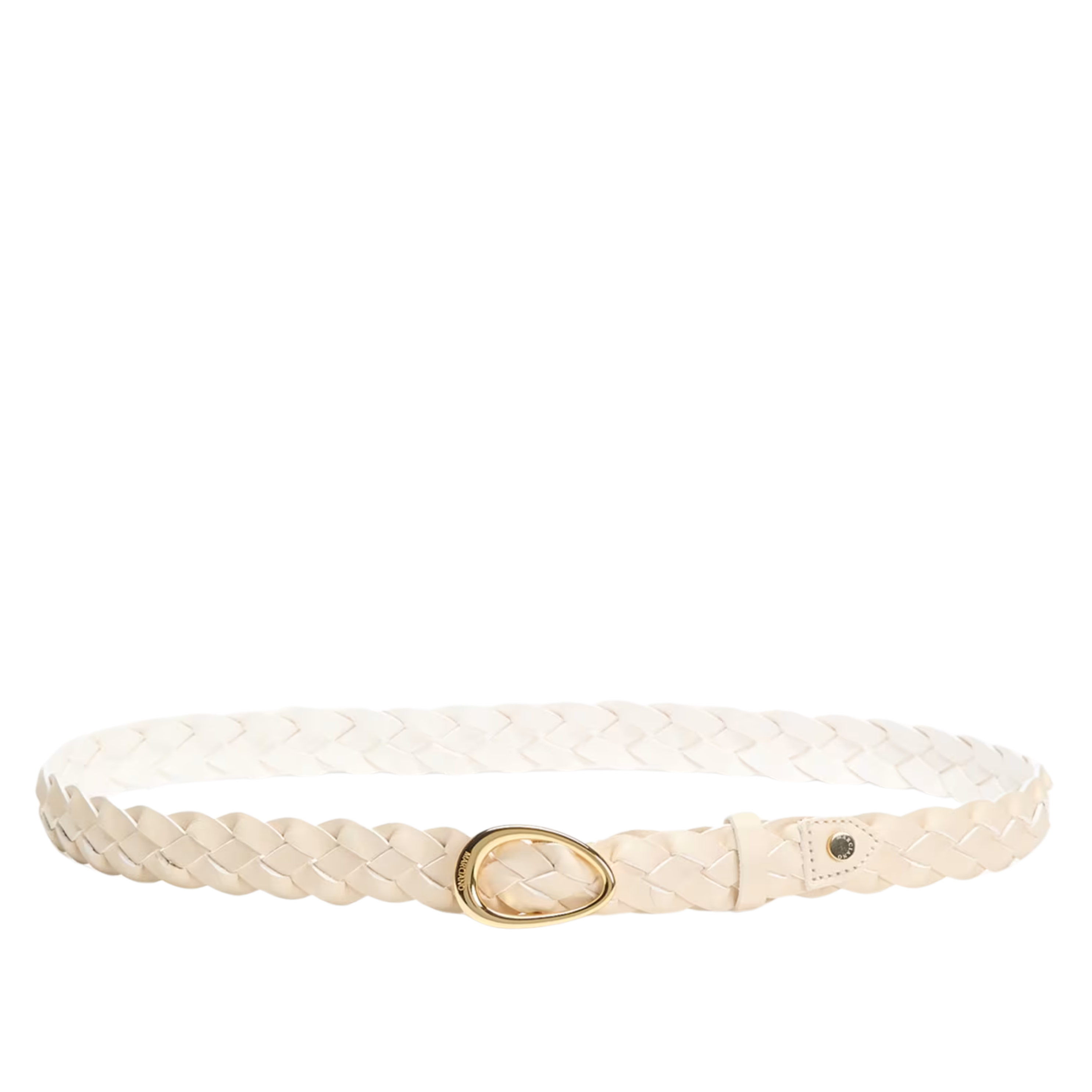 Guess Women Marciano Leather Braided Belt - White