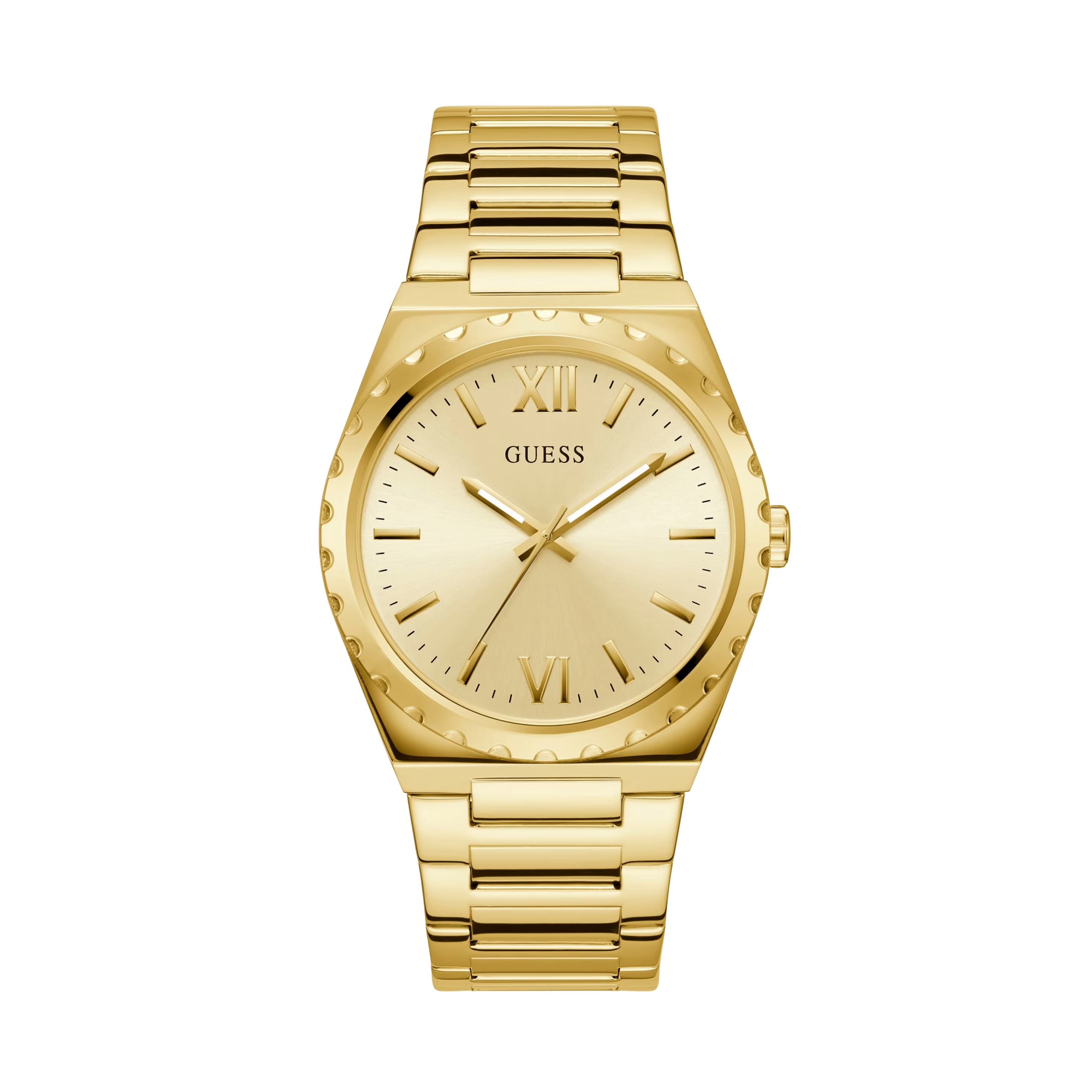 Guess Men Gold-Tone Analog Watch