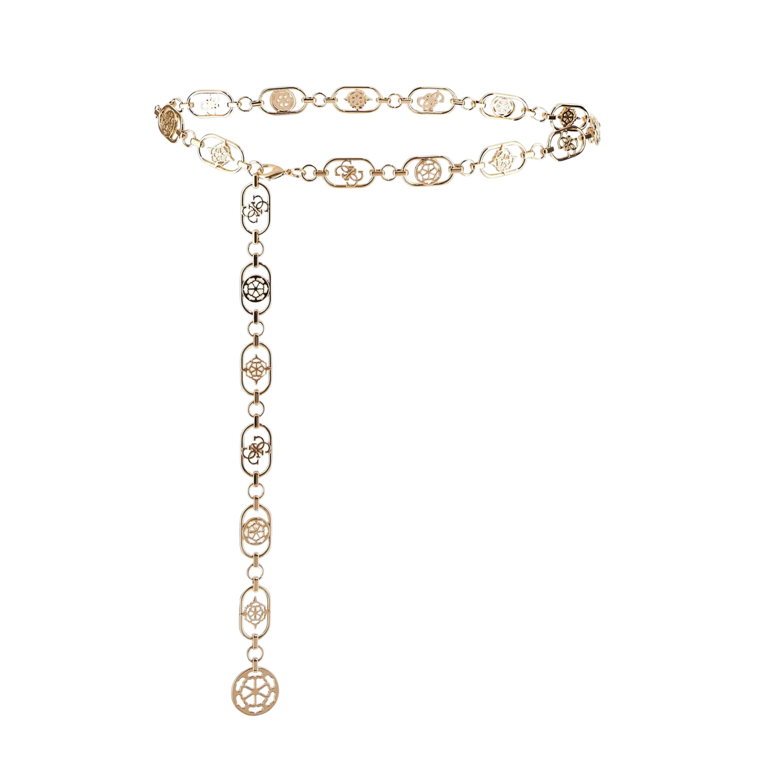 Guess Women Quattro G Peony Chain Belt - Gold