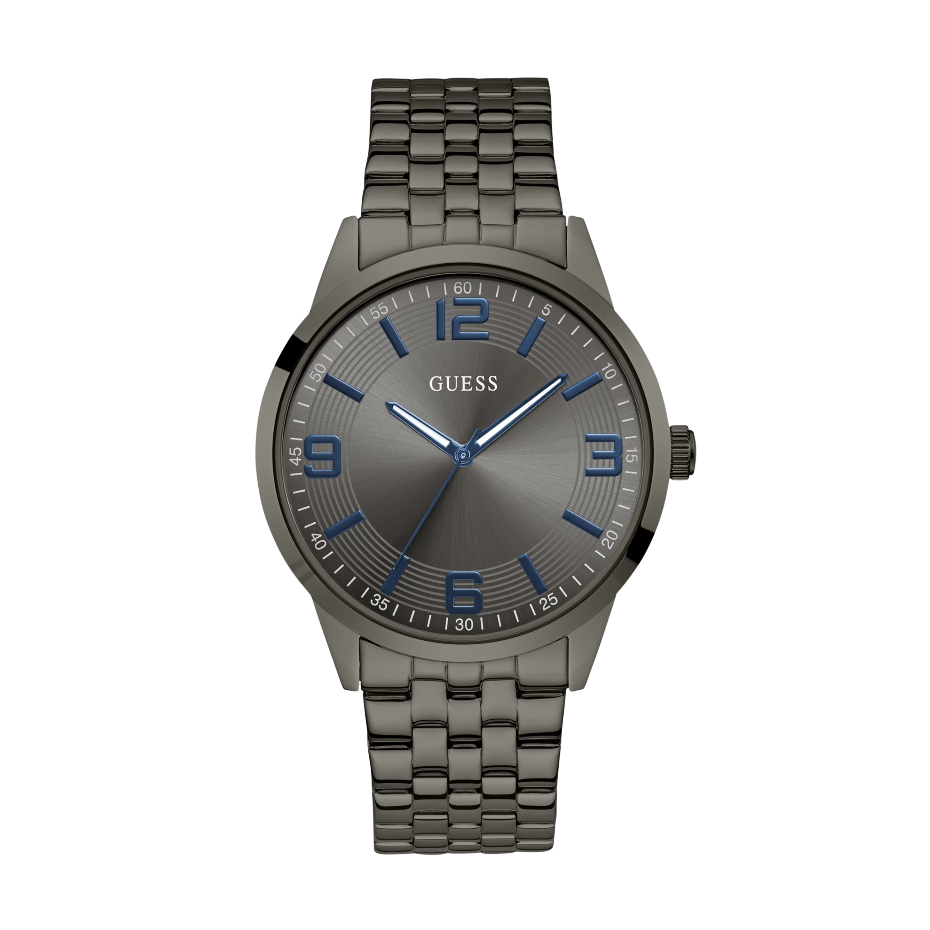 Guess Men Dark Gray Metal Analog Watch - Gray