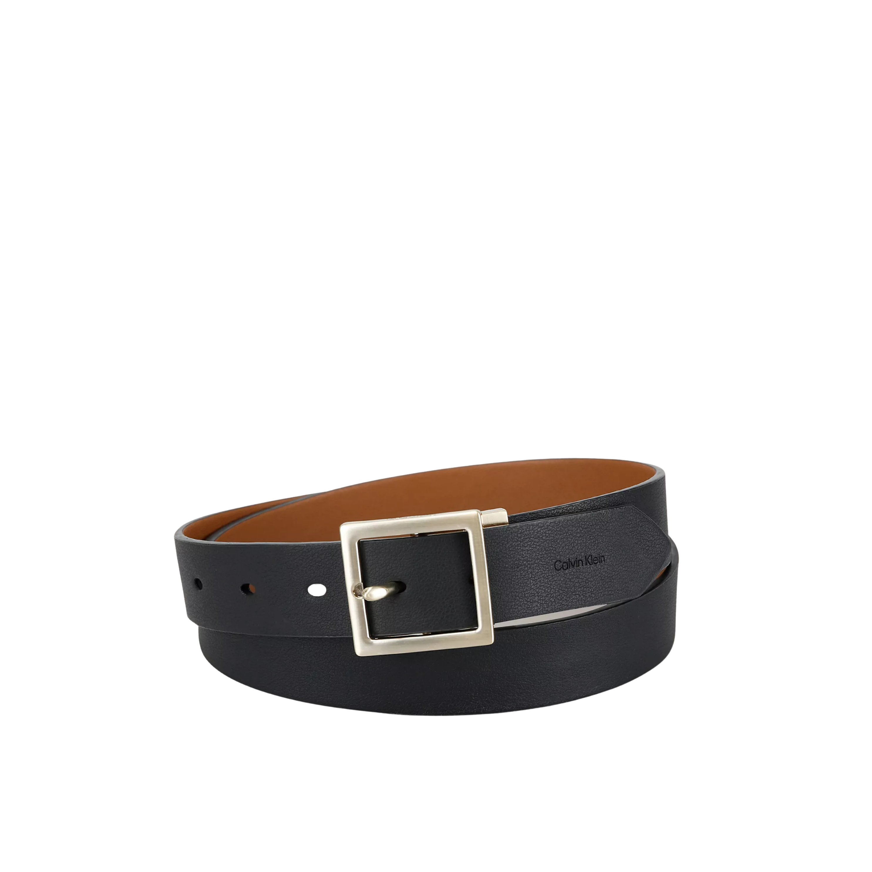 Calvin Klein Women Reversible Center Bar Buckle Belt - Black Nuthatch
