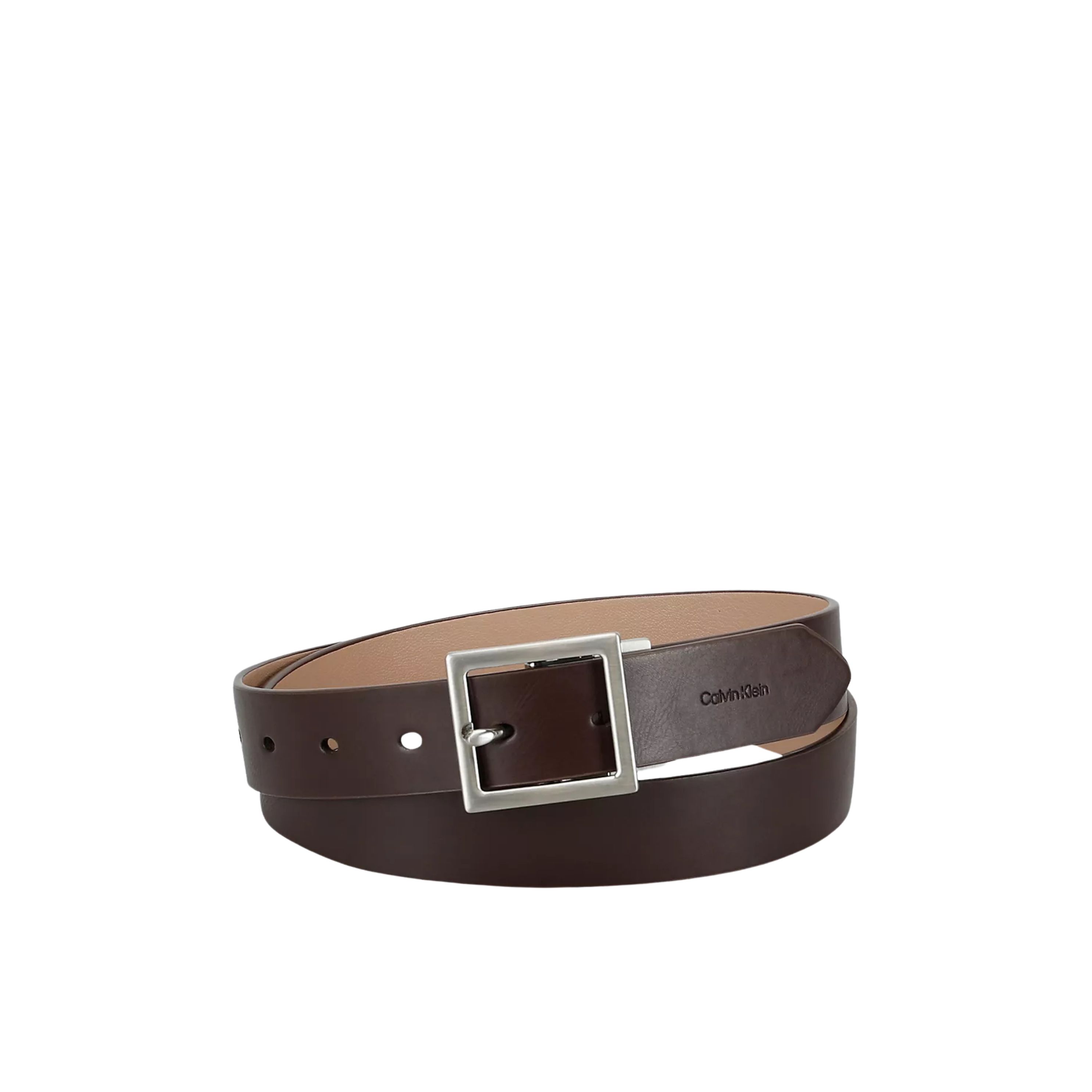 Calvin Klein Women Reversible Center Bar Buckle Belt - Chicory Coffee Praline