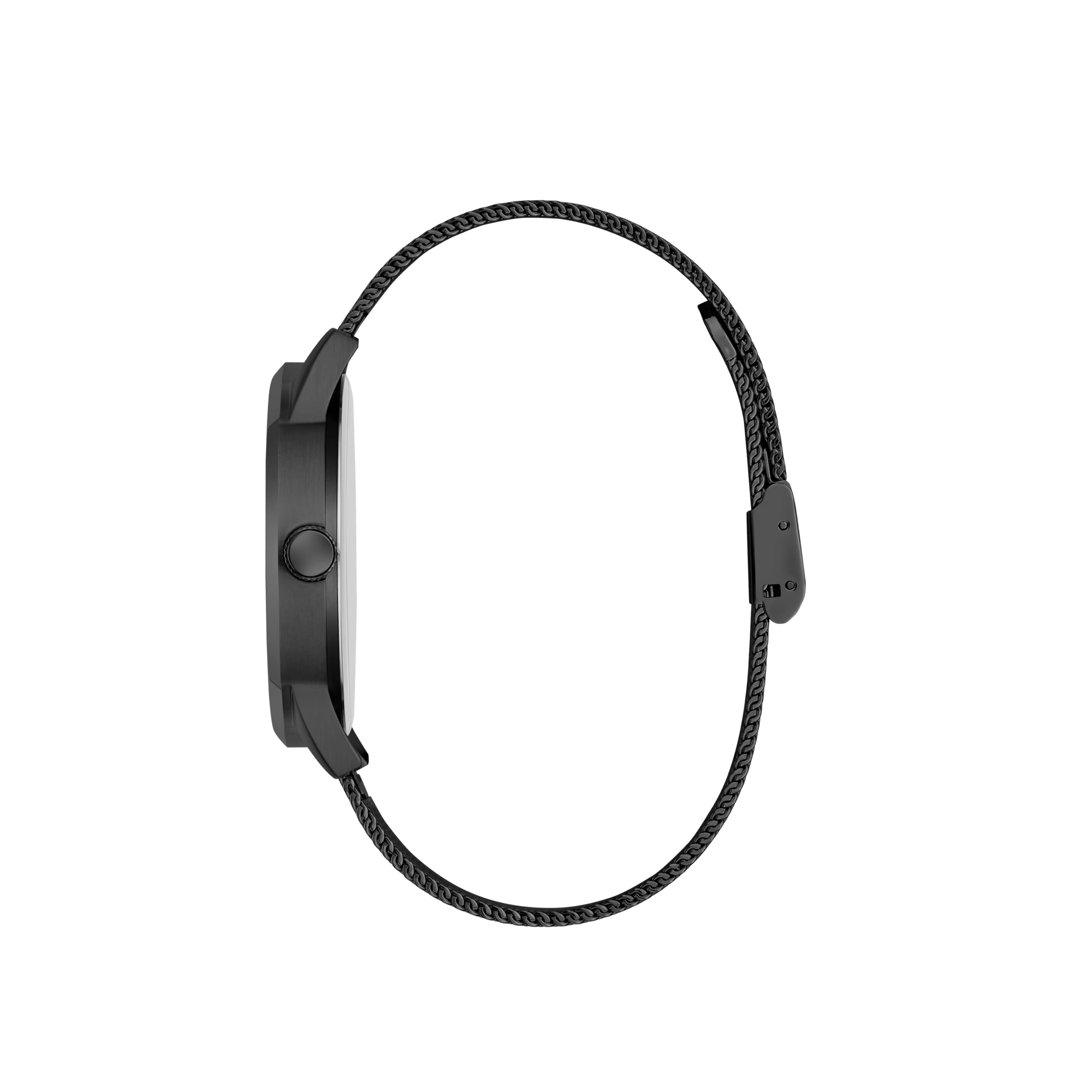 Guess Men Black Logo Dial Analog Watch - Black