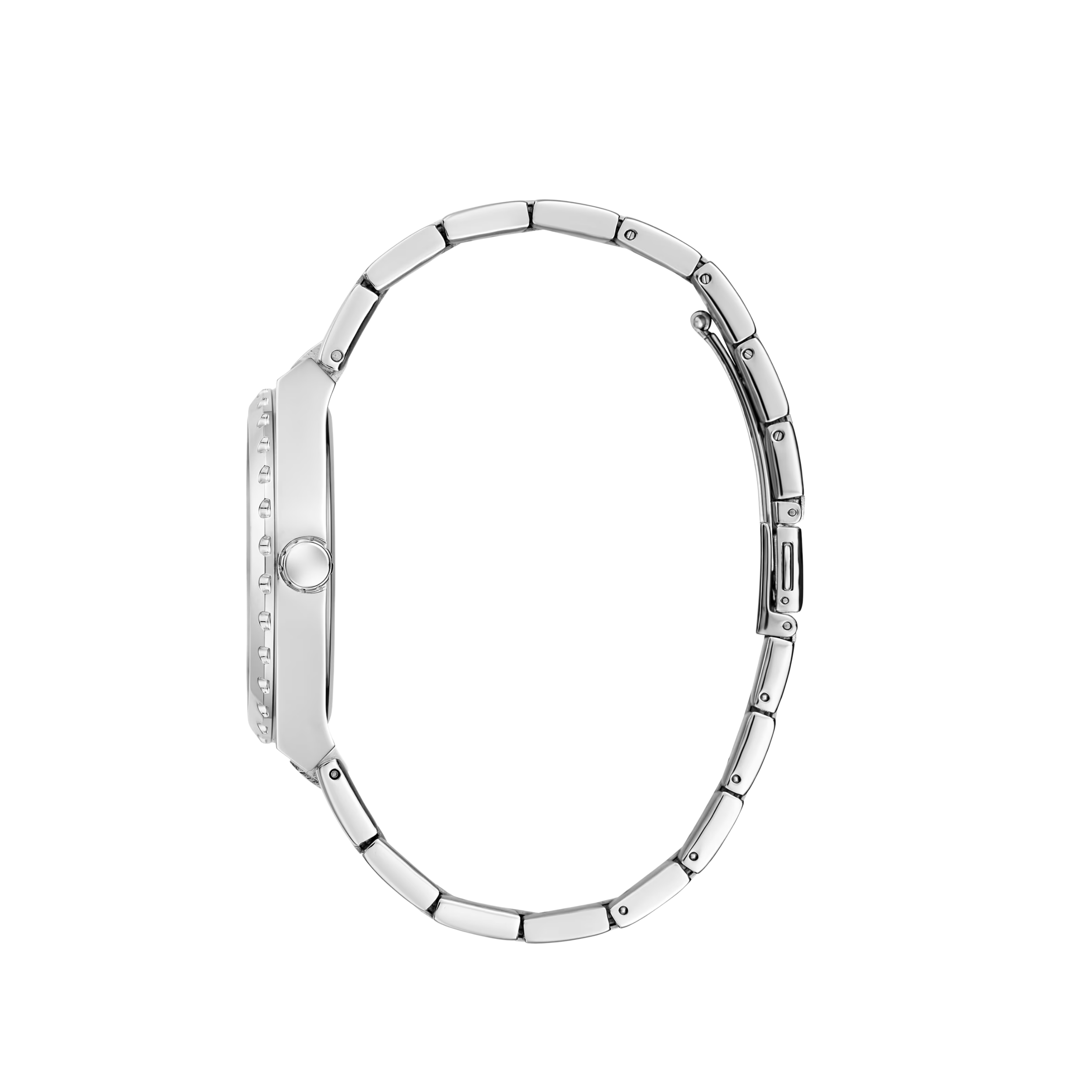 Guess Men Silver-Tone Analog Watch