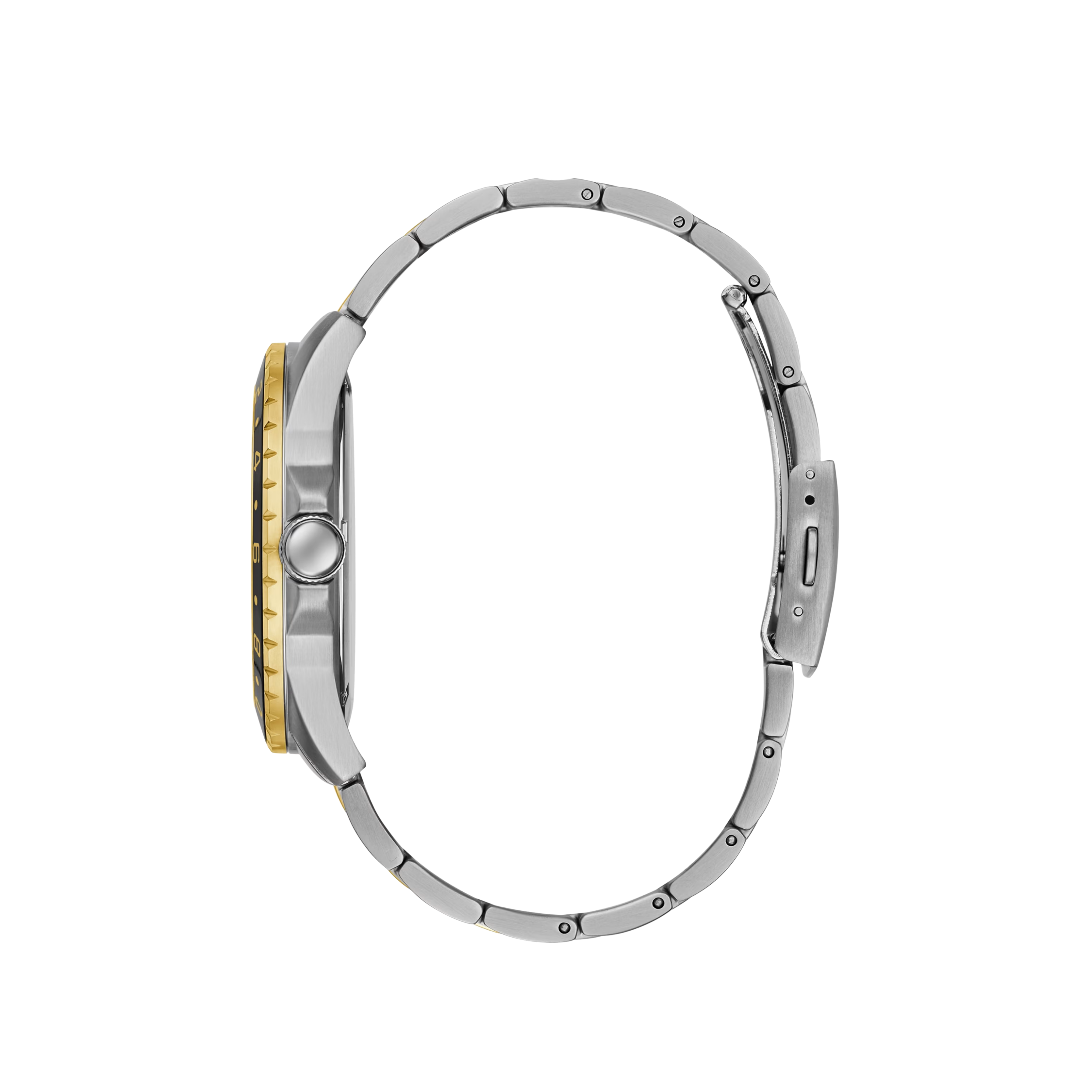 Guess Men Silver Gold-Tone Multifunction Watch