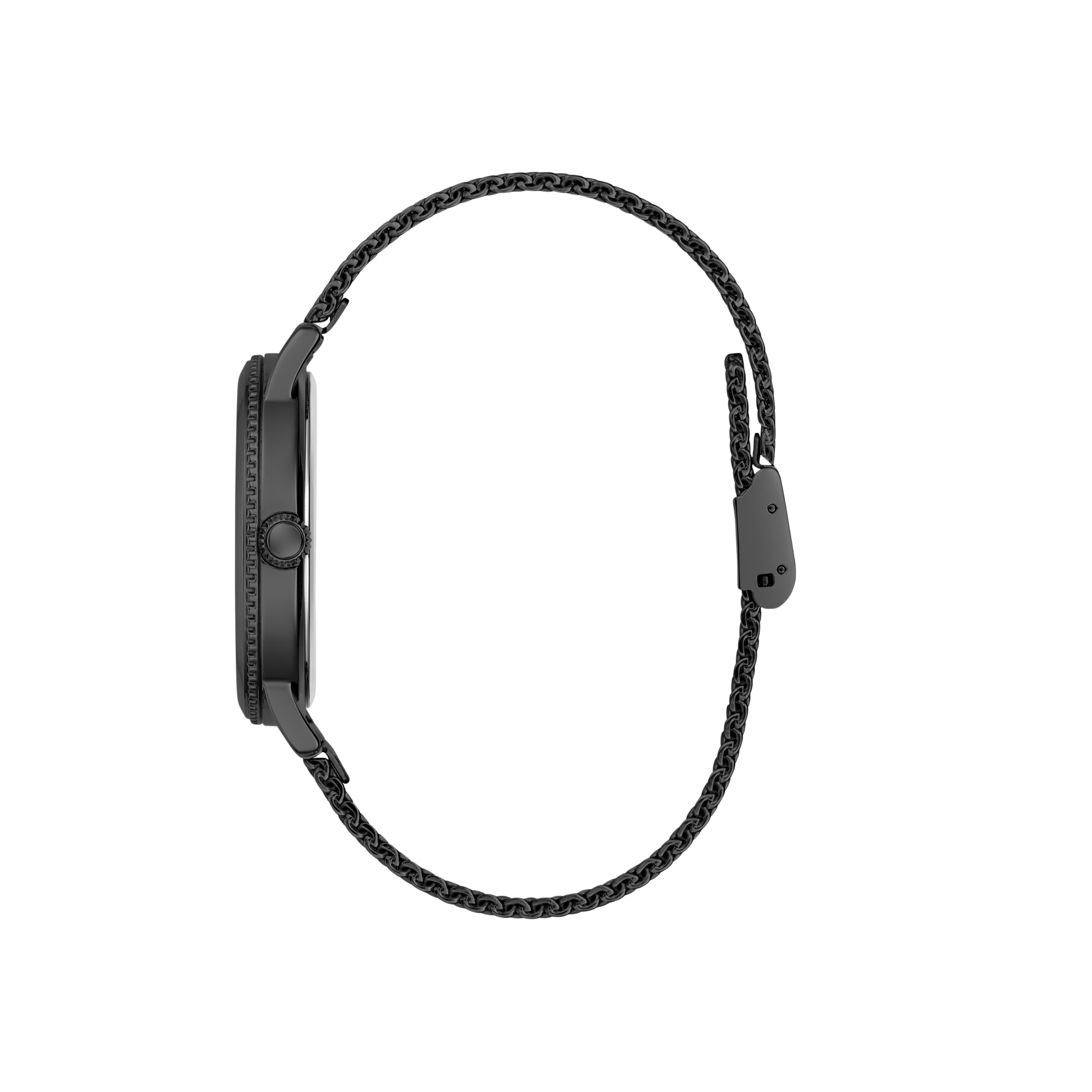 Guess Men Black Mesh Analog Watch - Black