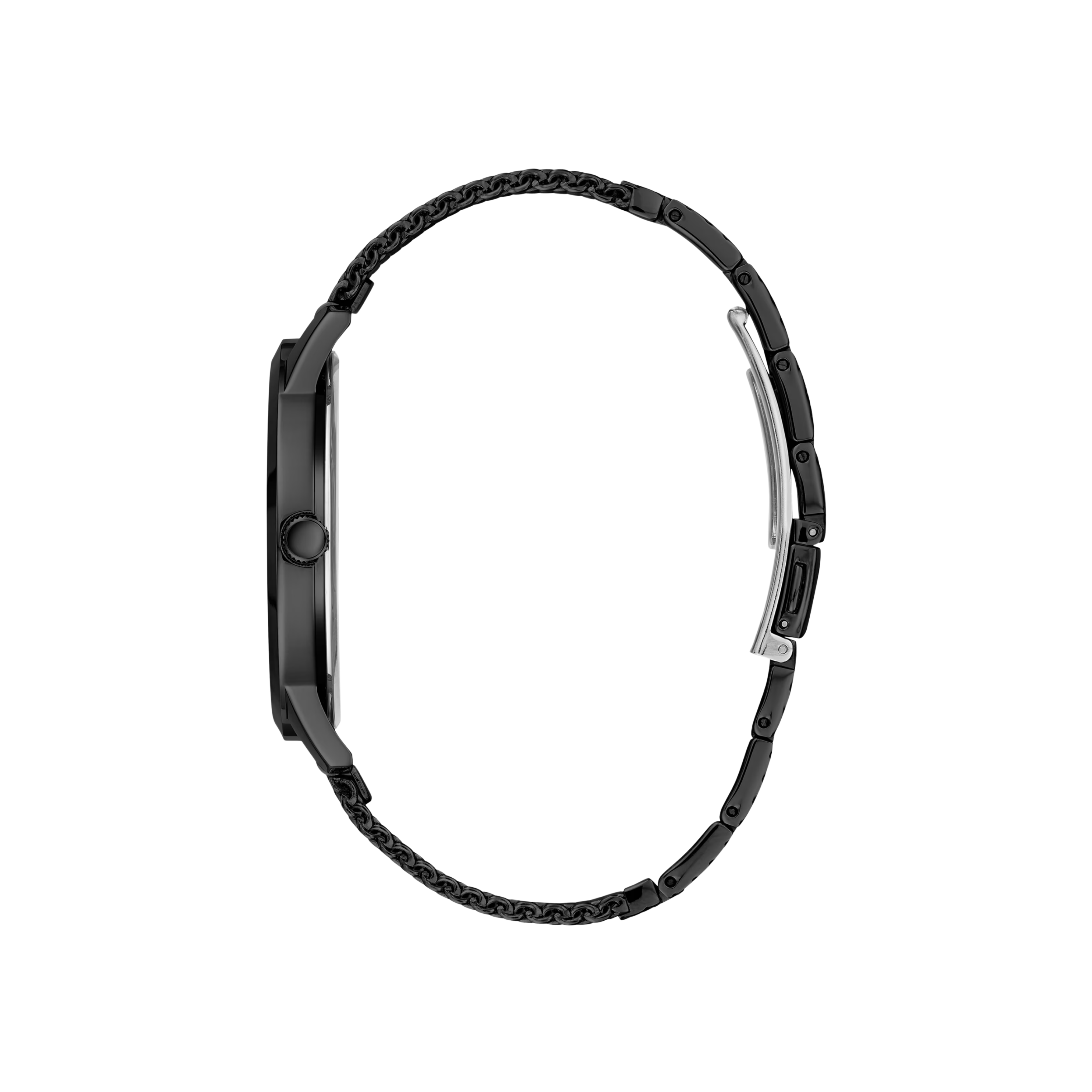 Guess Men  Black and Silver Analog Watch