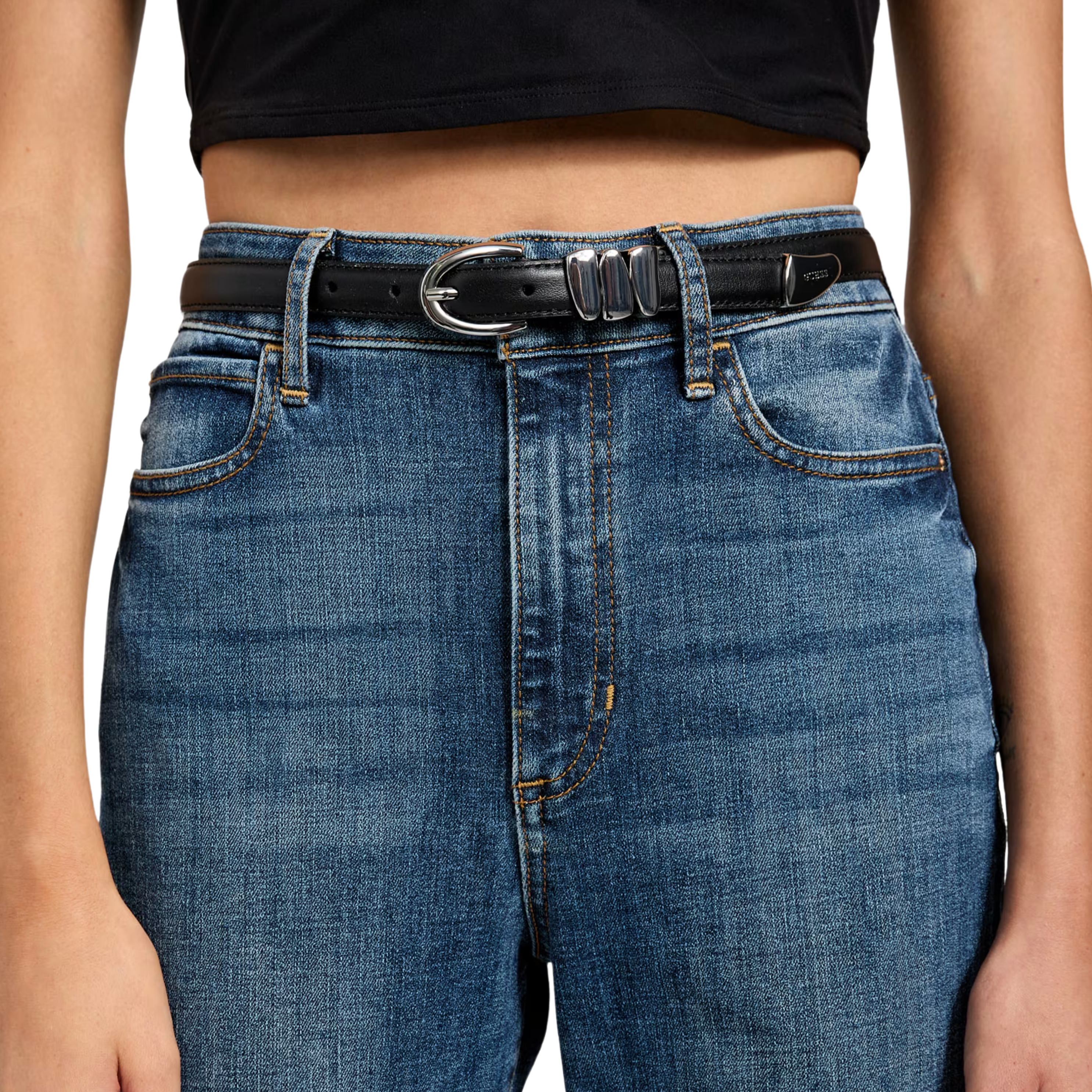 Guess Women Lola Skinny Belt - Black