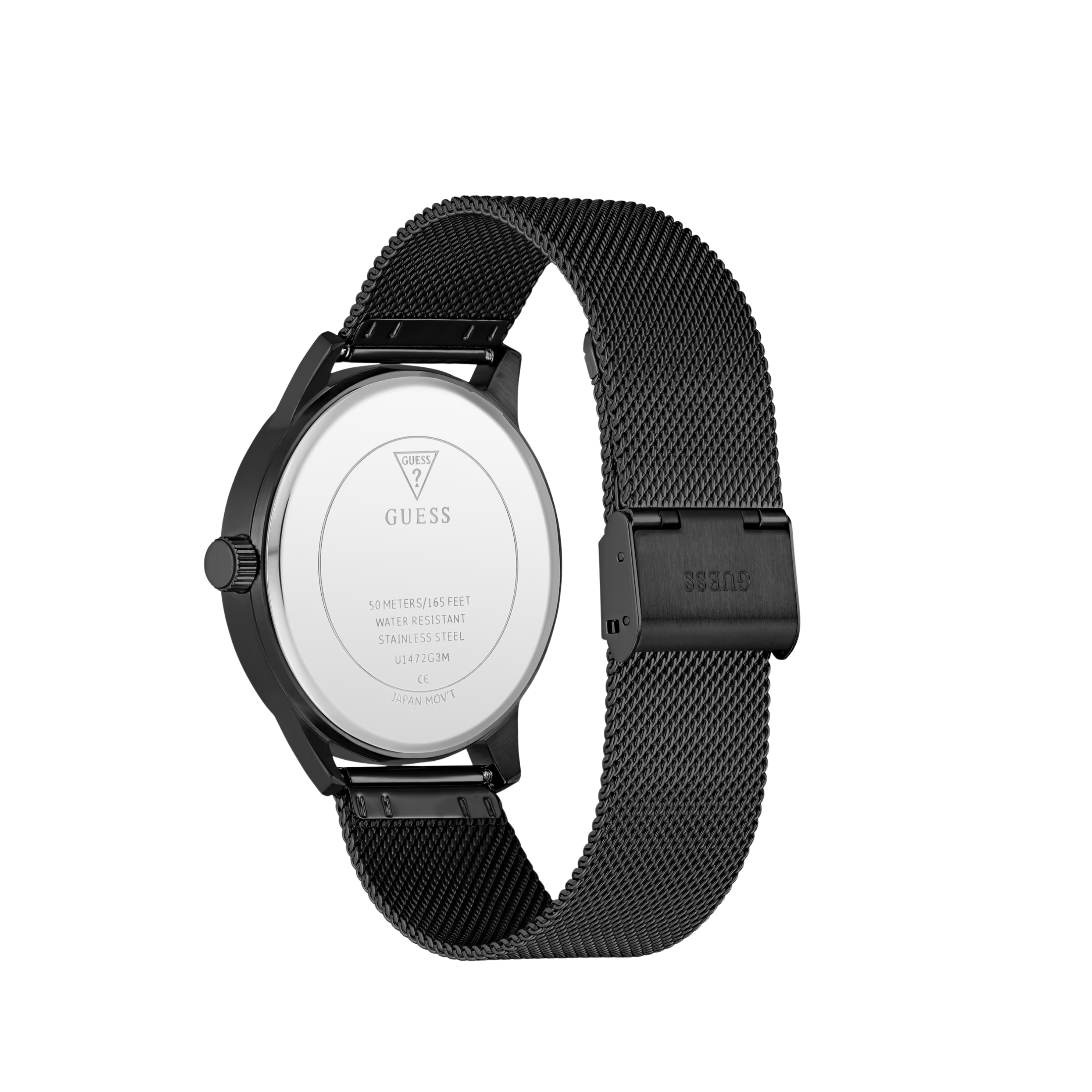 Guess Men Black Logo Dial Analog Watch - Black