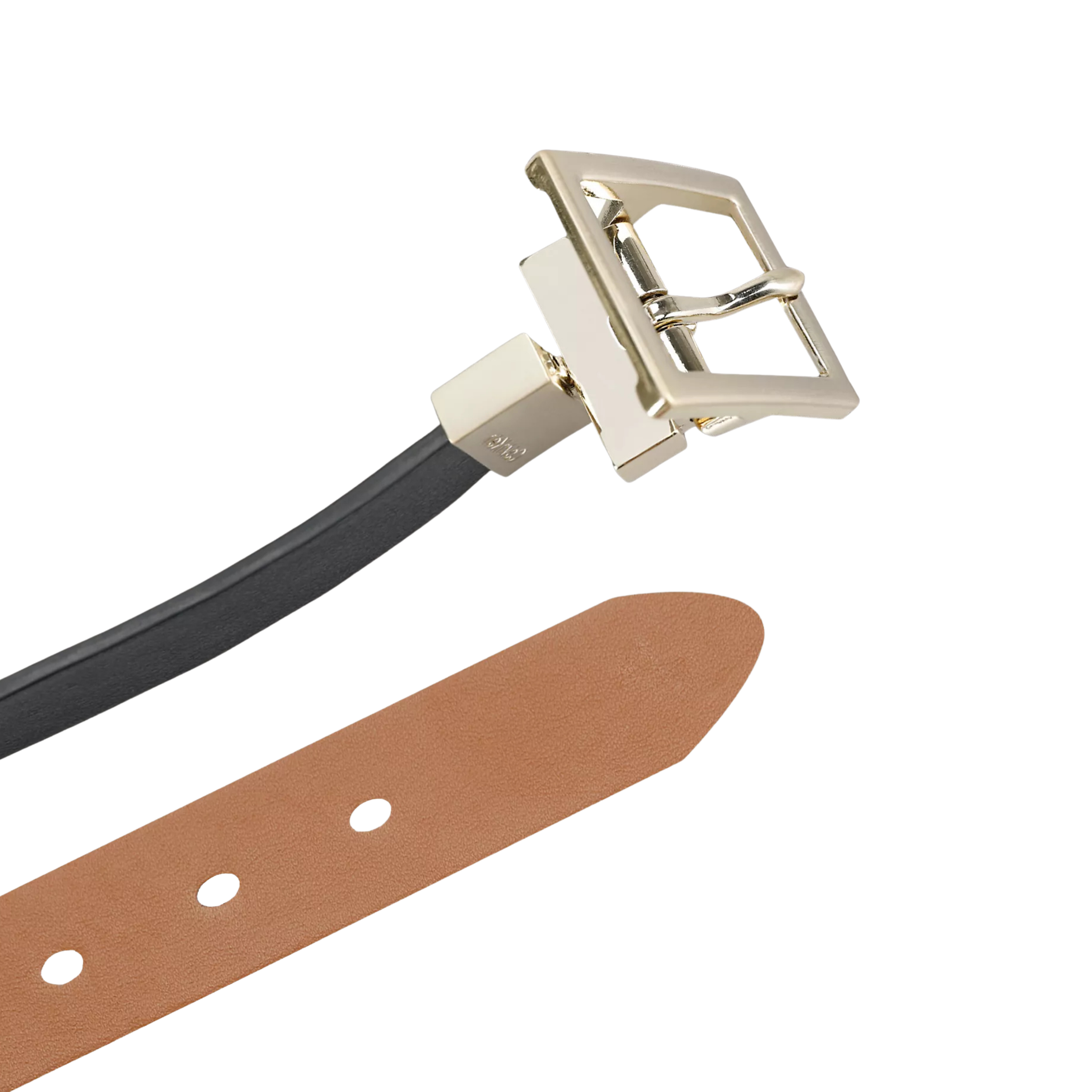 Calvin Klein Women Reversible Center Bar Buckle Belt - Black Nuthatch