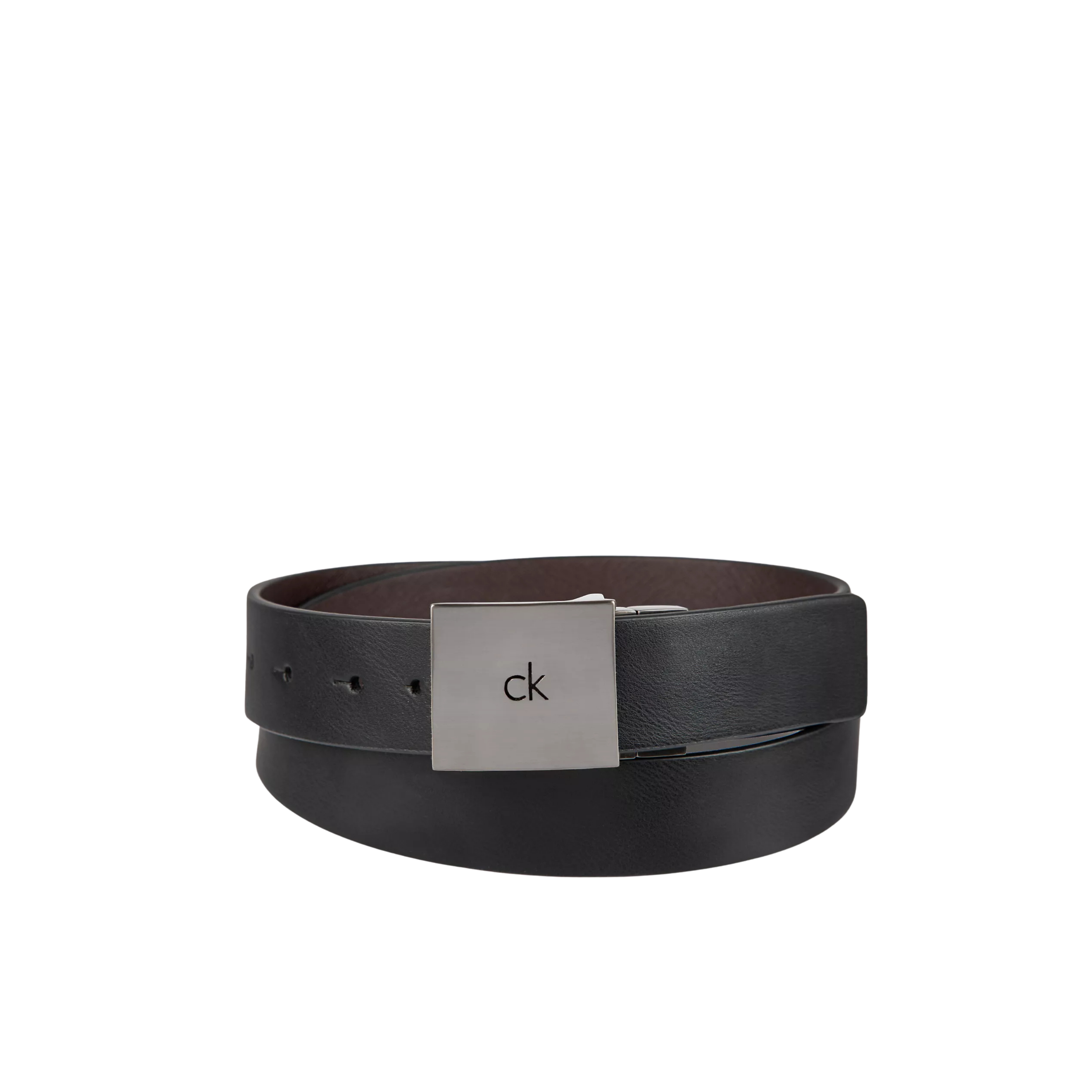 Calvin Klein Men Reversible Square Logo Plaque Belt - Black After Dark