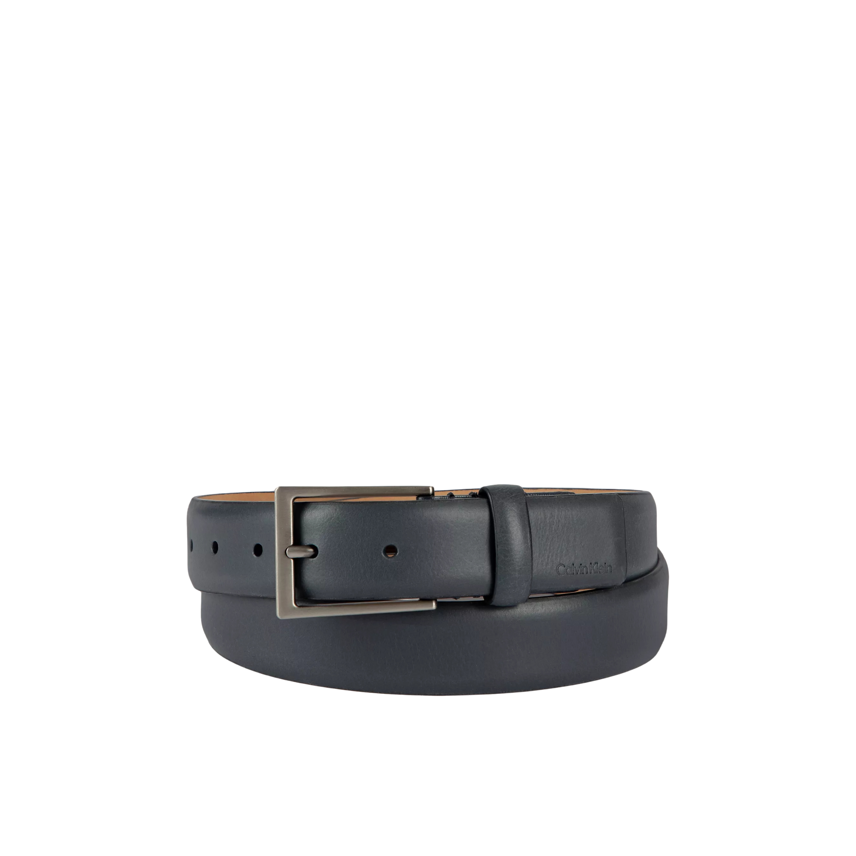 Calvin Klein Men Embossed Logo Harness Buckle Belt - Blue