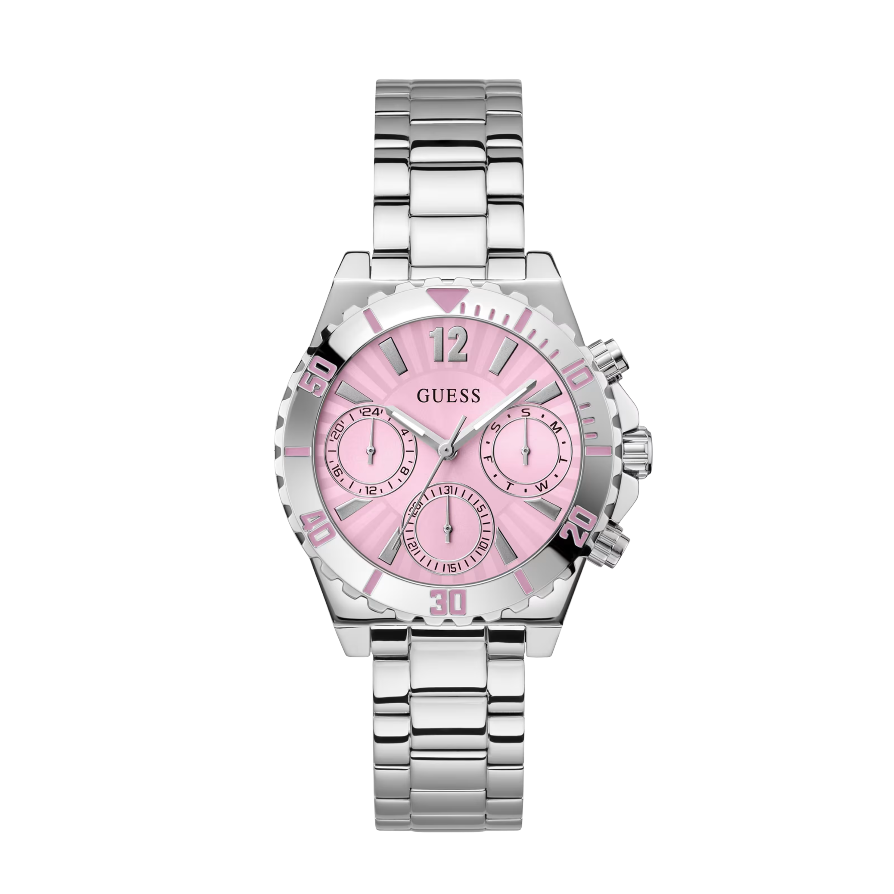 Guess Women Silver Tone Multifunction Watch GW0696L1 - Silver