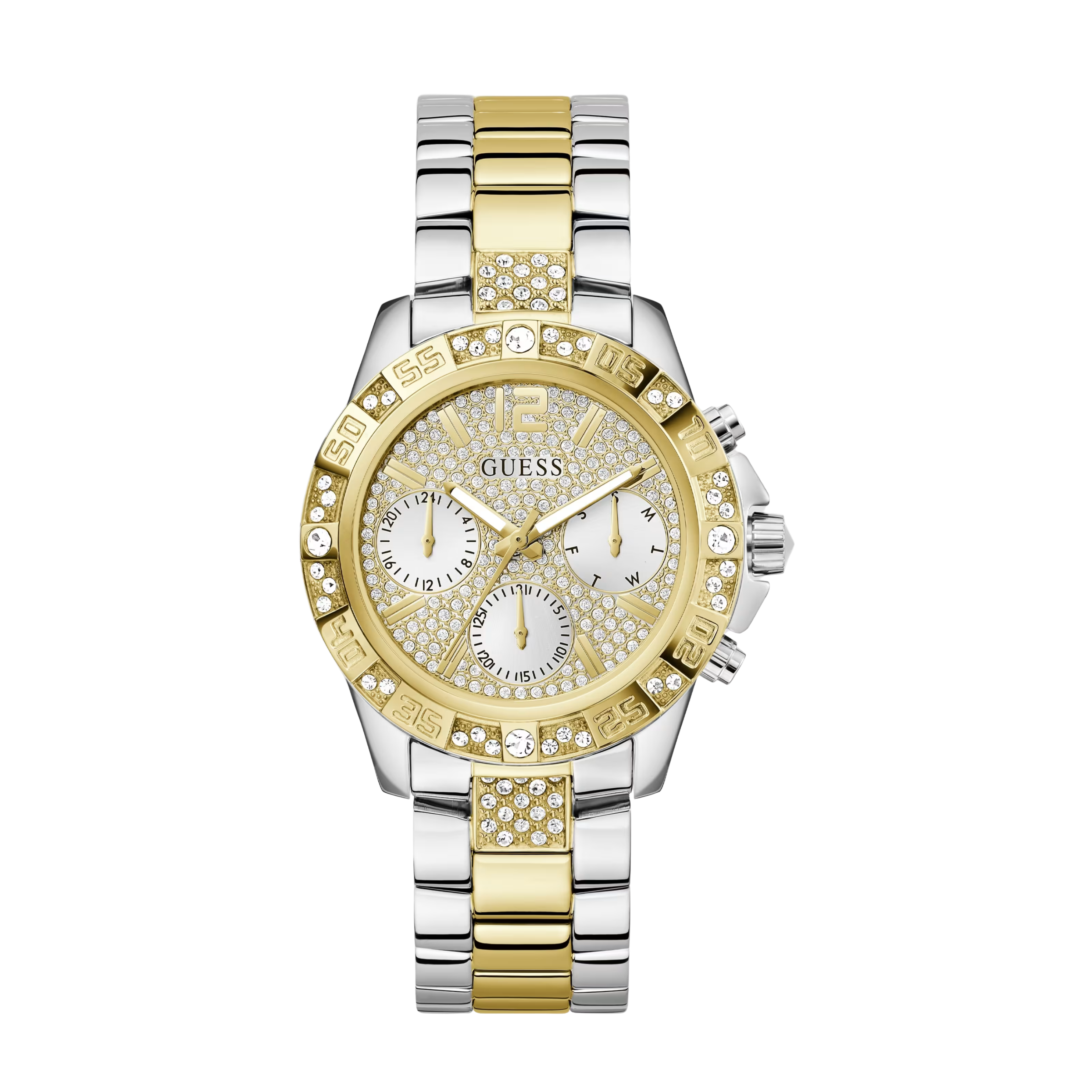 Guess Women Two Tone Chronograph Watch GW0771L3 - Gold Silver