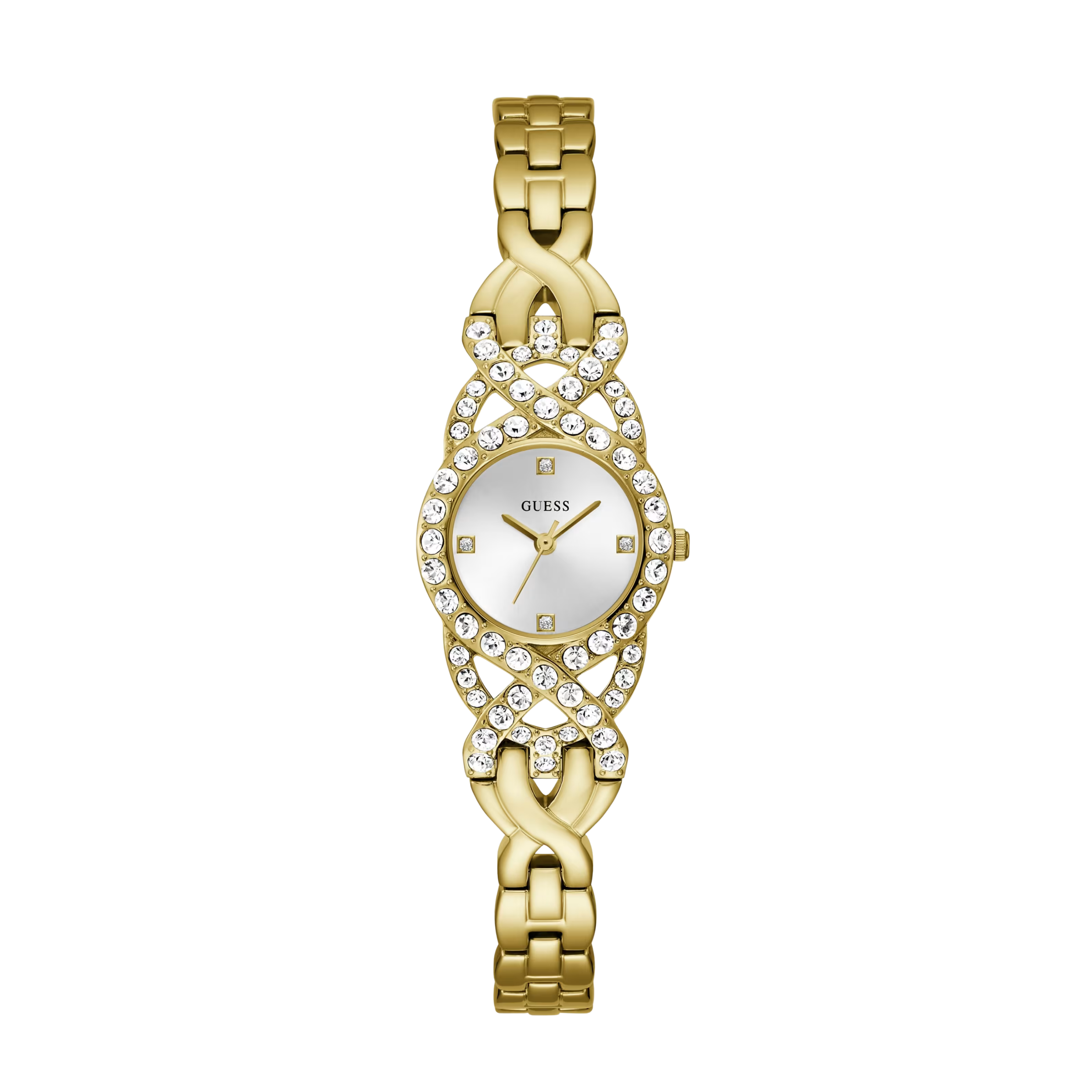 Guess Women Gold Tone Crystal Analog Watch GW0682L2 - Gold