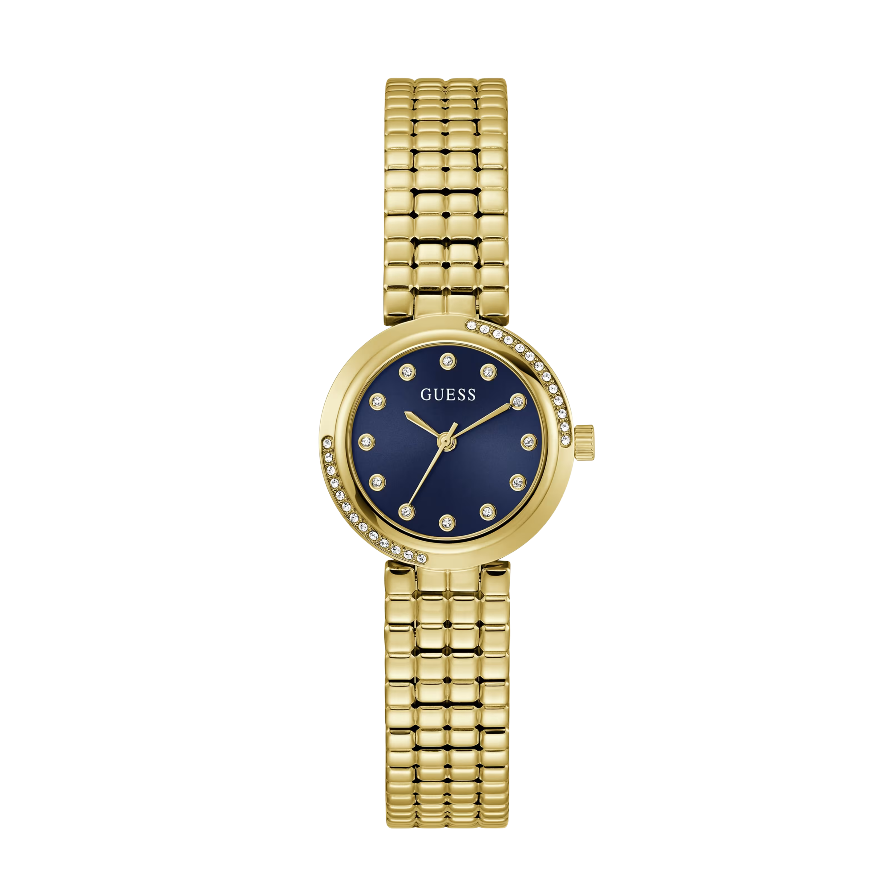 Guess Women Gold Tone And Blue Analog Watch GW0930L4 - Gold