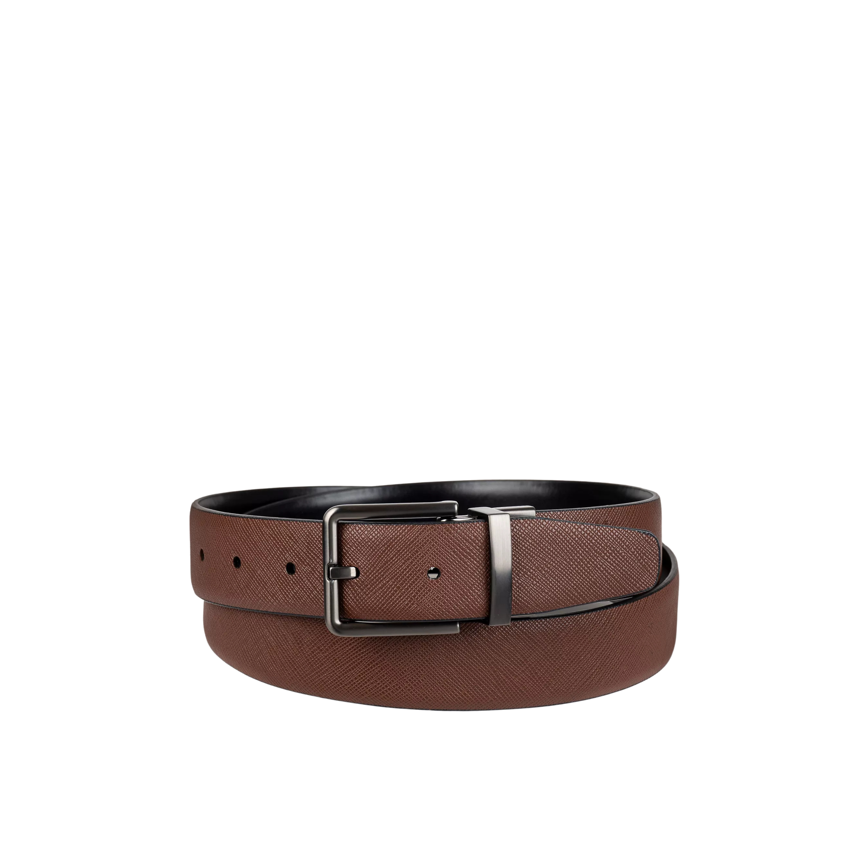 Calvin Klein Men Reversible Saffiano Leather Dress Belt - Black
