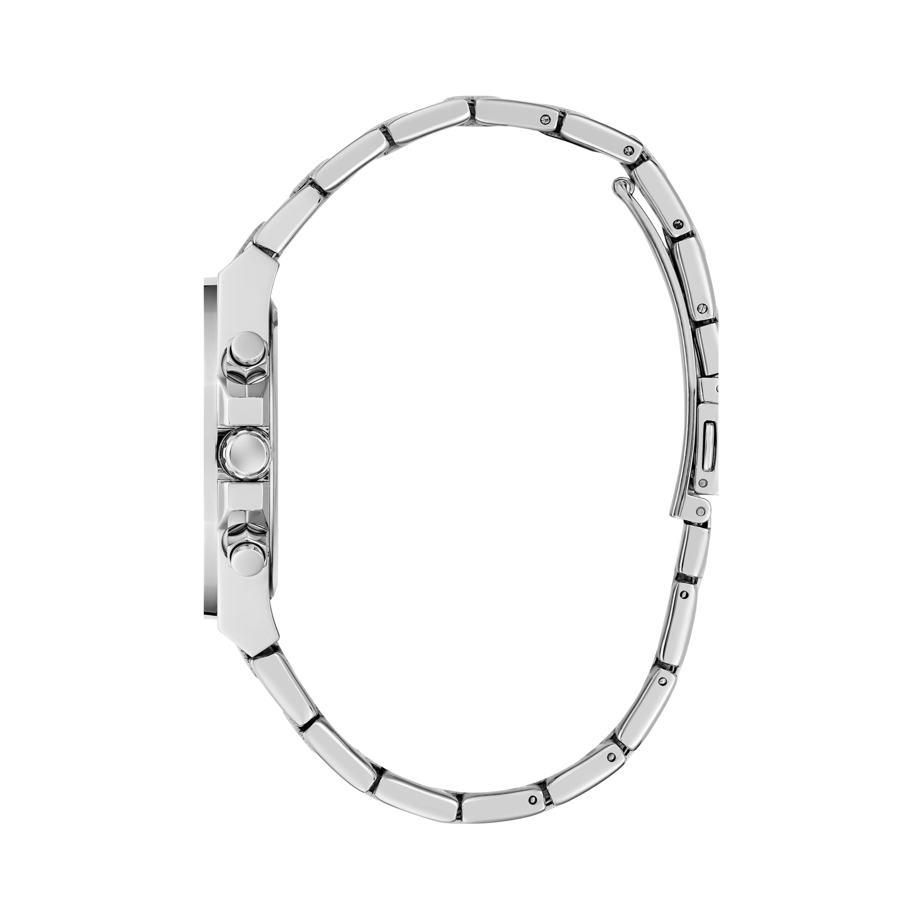 Guess Women Silver Tone And Denim Multifunction Watch GW0769L1 - Silver