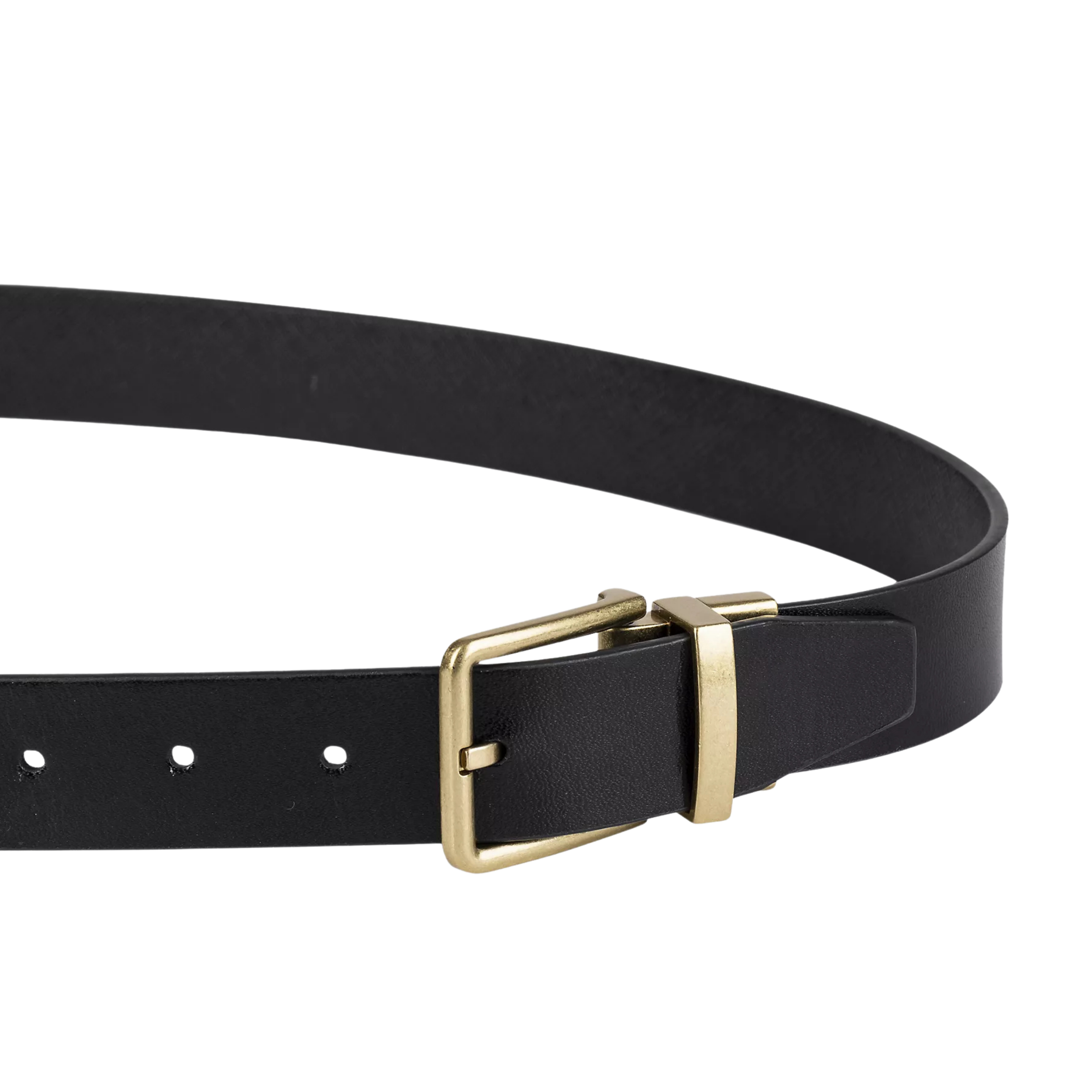 Calvin Klein Men Saffiano Leather Reversible Belt - Black Black Saffiano