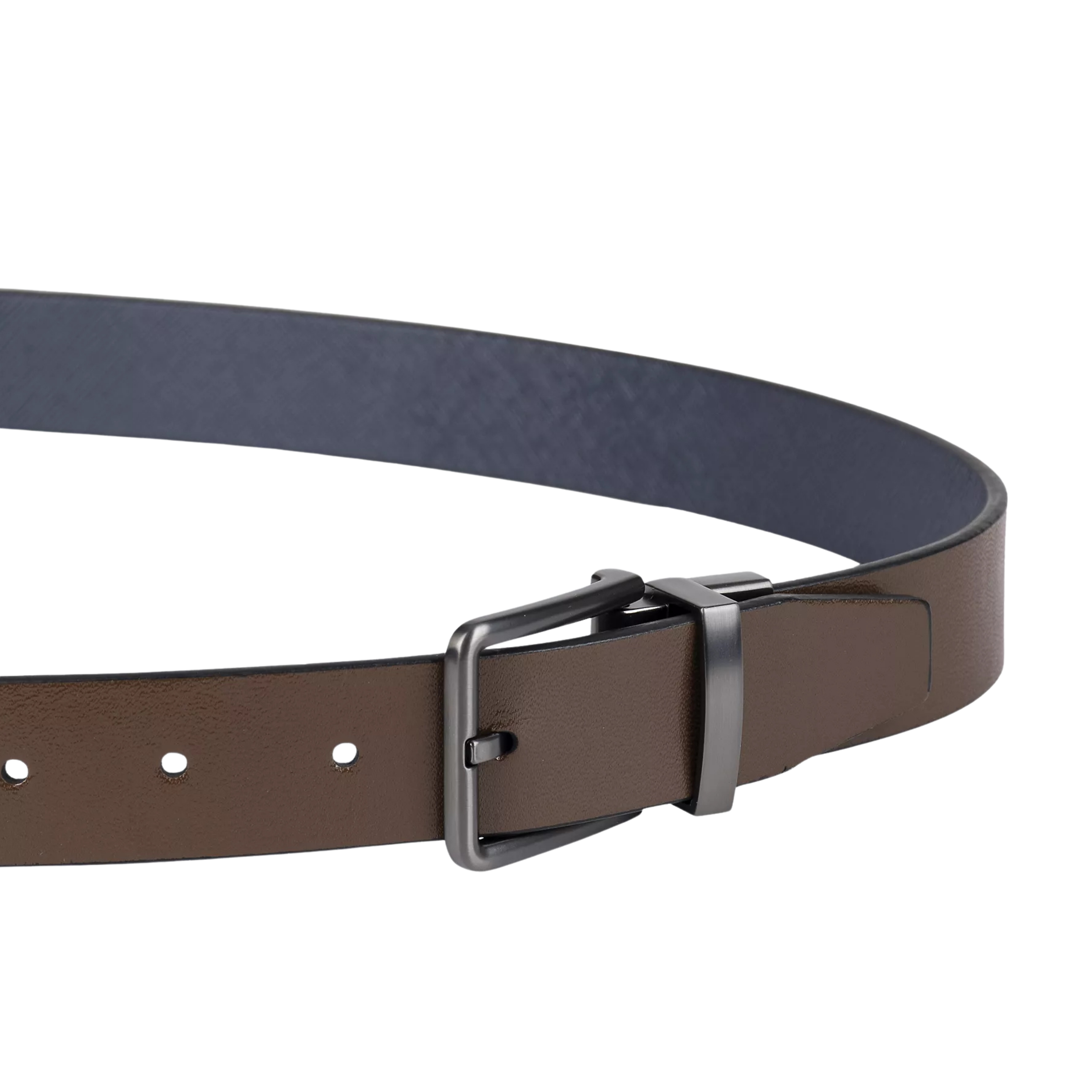 Calvin Klein Men Saffiano Leather Reversible Belt - Brown Blue