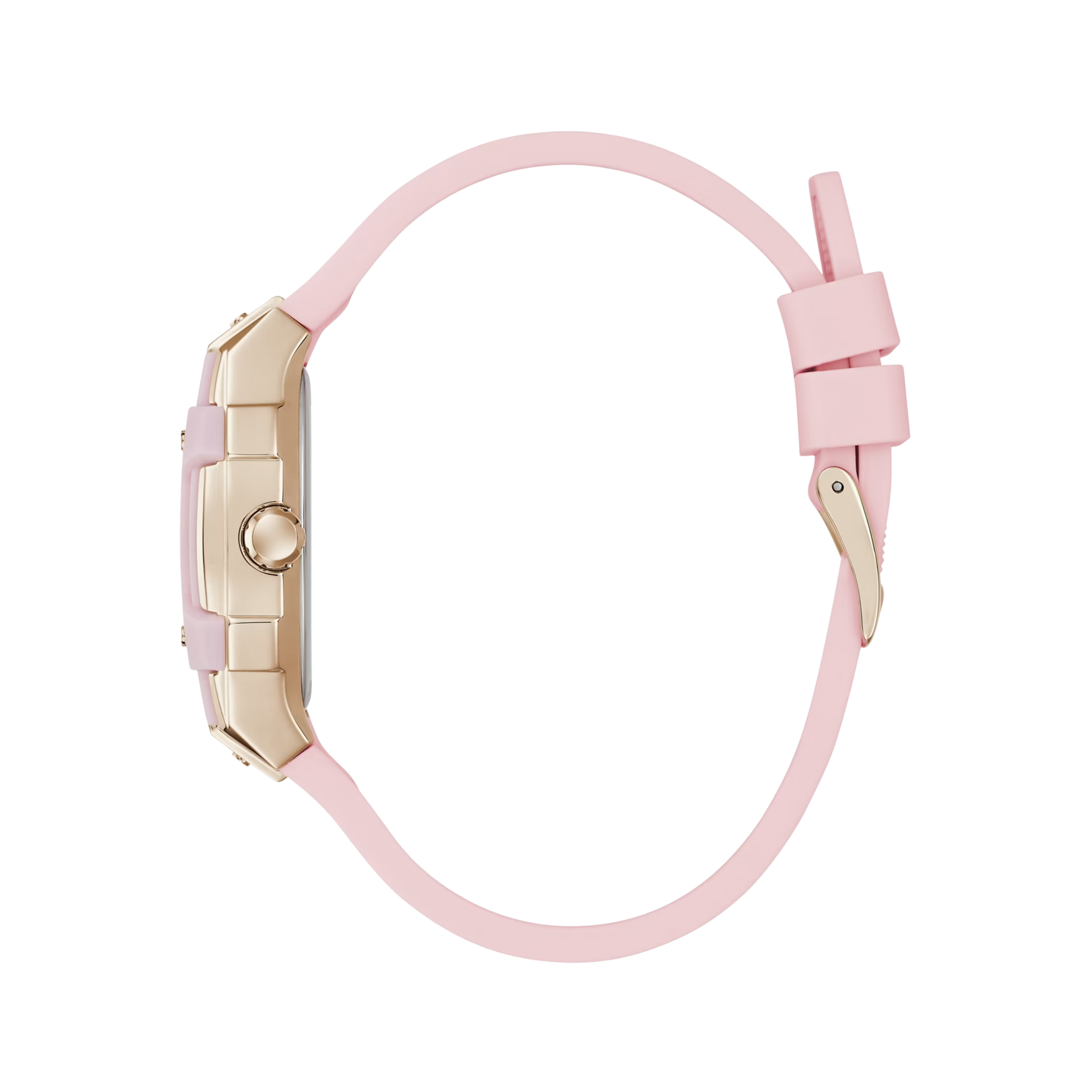 Guess Women Pink Silicone Multifunction Watch GW0032L7 - Pink Gold