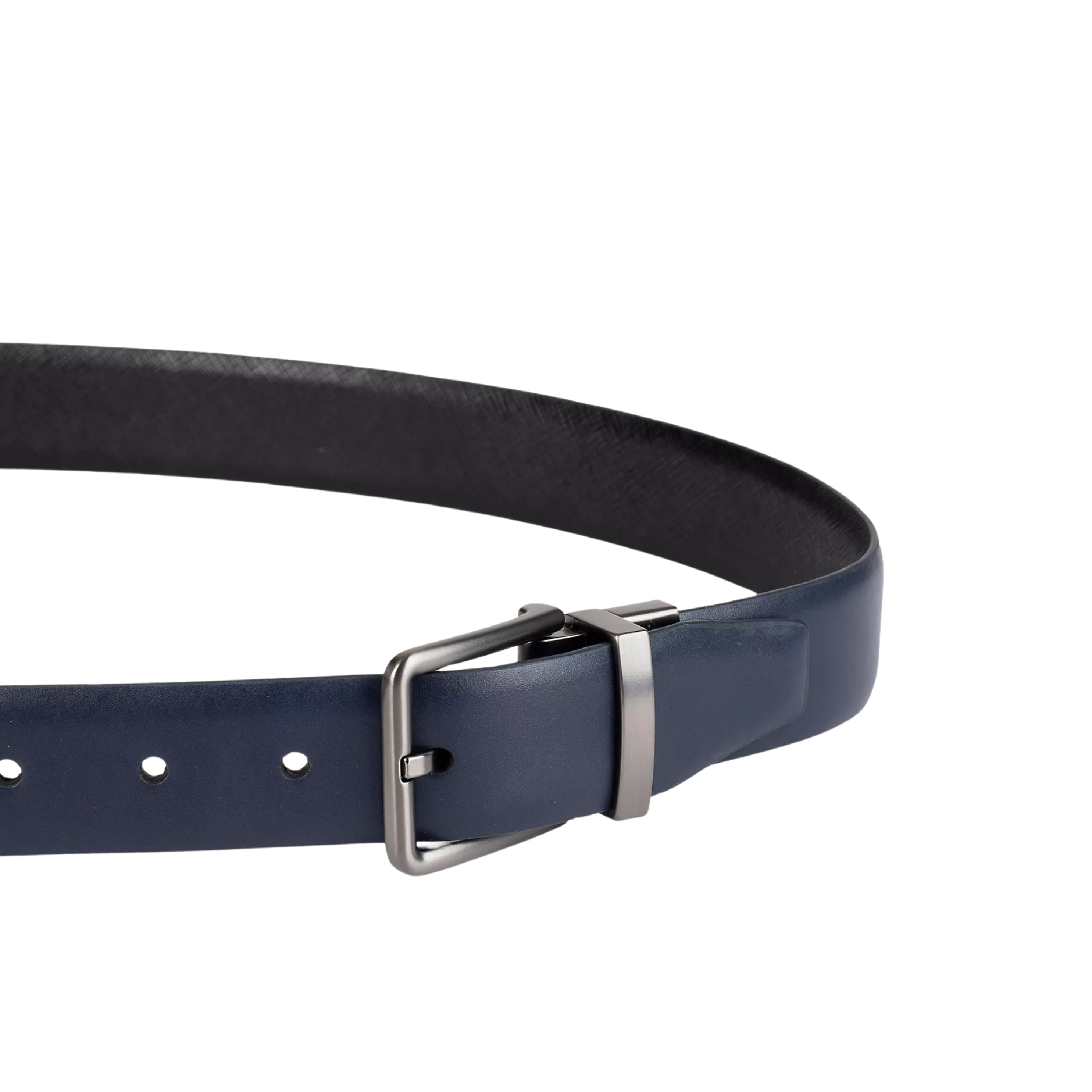Calvin Klein Men Reversible Saffiano Leather Dress Belt - Blue