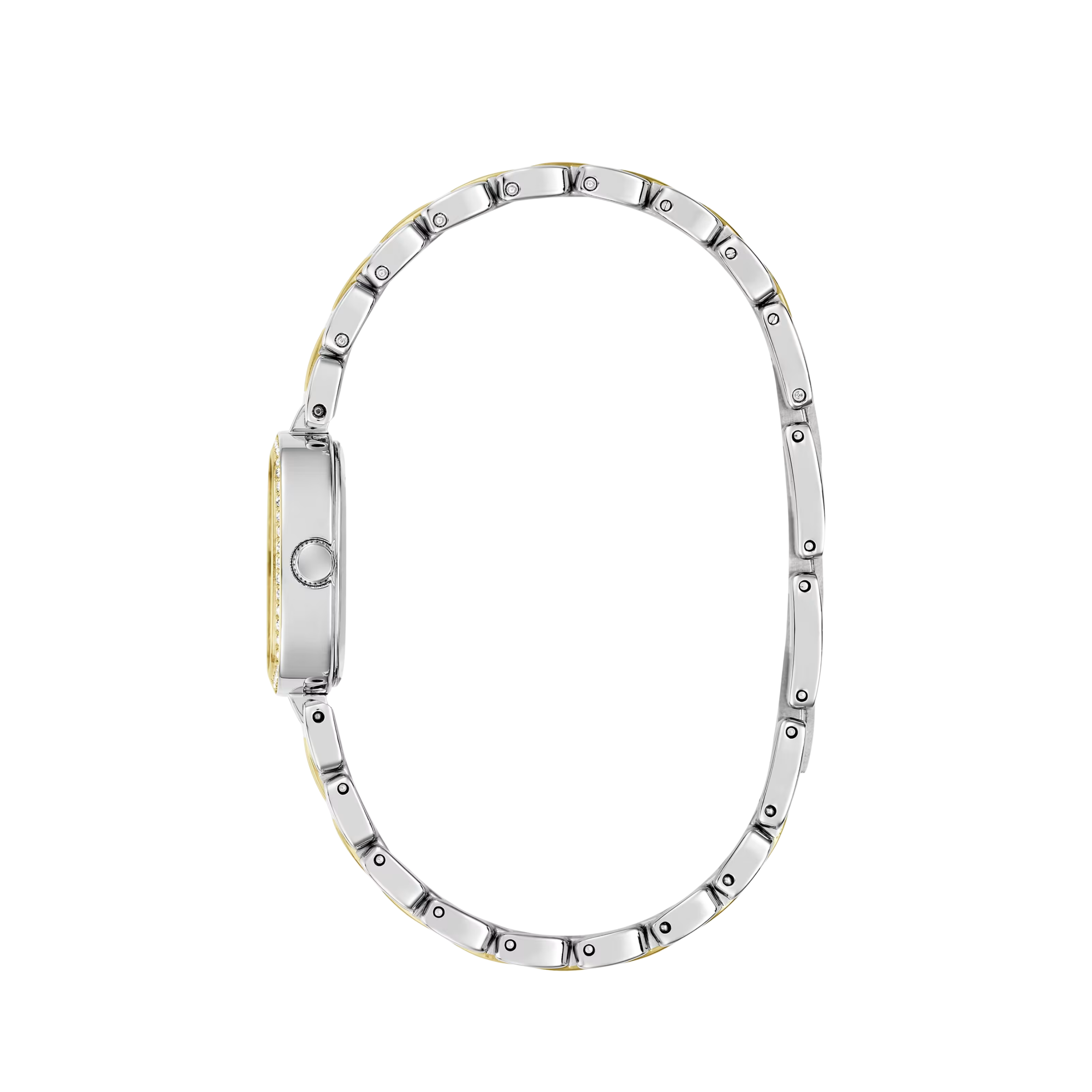 Guess Women Crystal Recycled Steel Analogue Watch GW1018L6 - White Multi Green