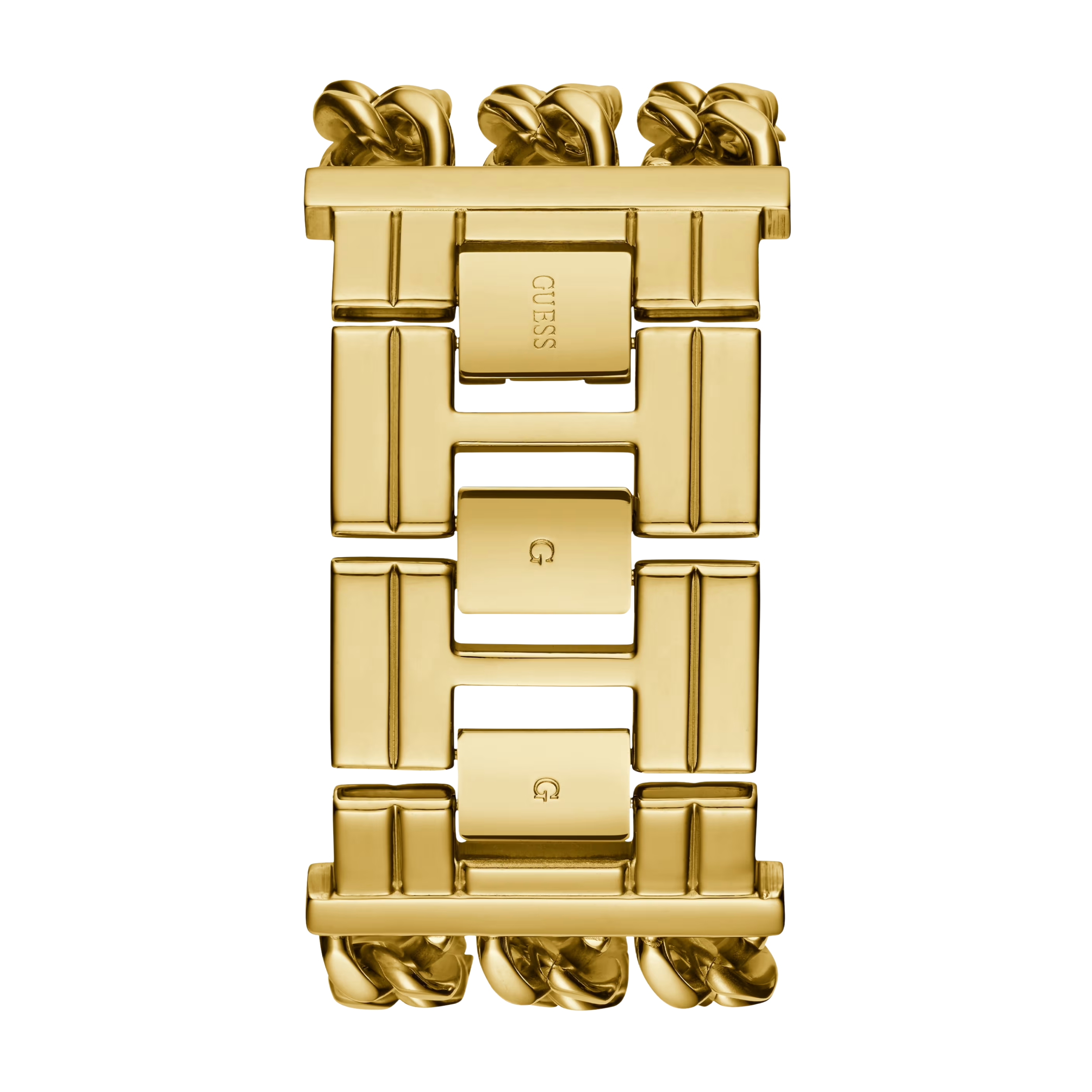 Guess Women Gold Tone Chainlink Analog Watch U1275L2 - Gold