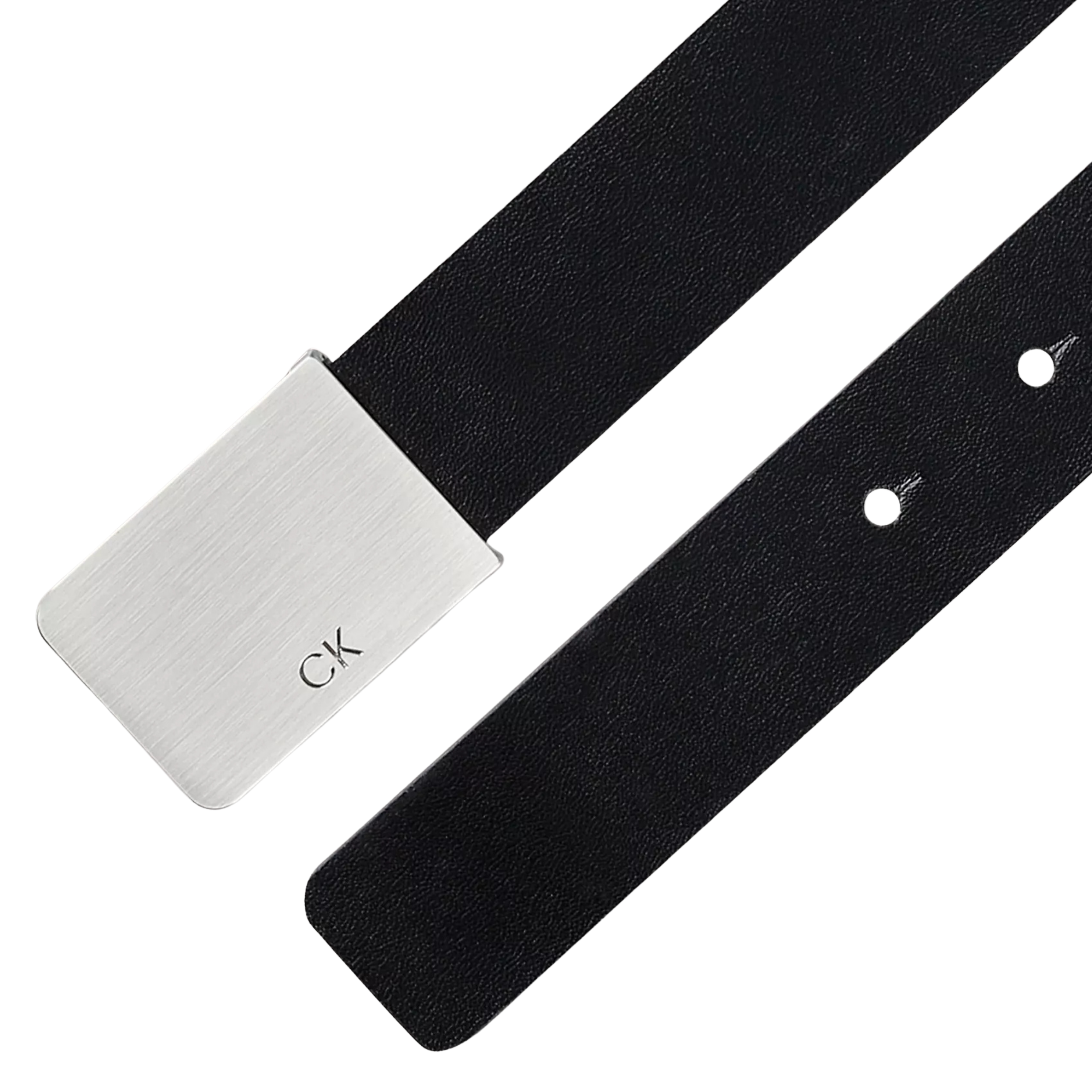 Calvin Klein Men Smooth Plaque Belt - Black