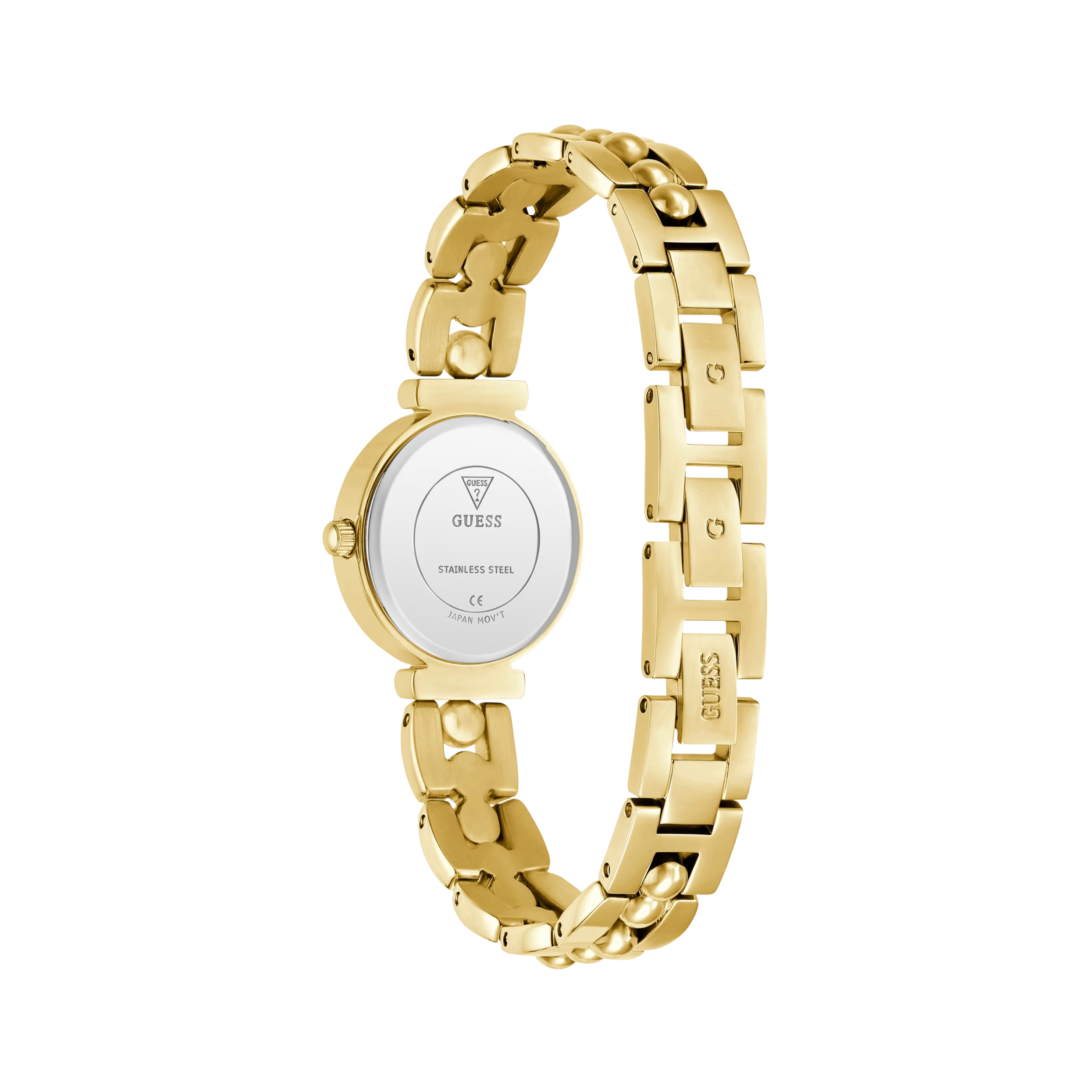 Guess Women Gold Tone Beaded Analog Watch GW0994L2 - Gold