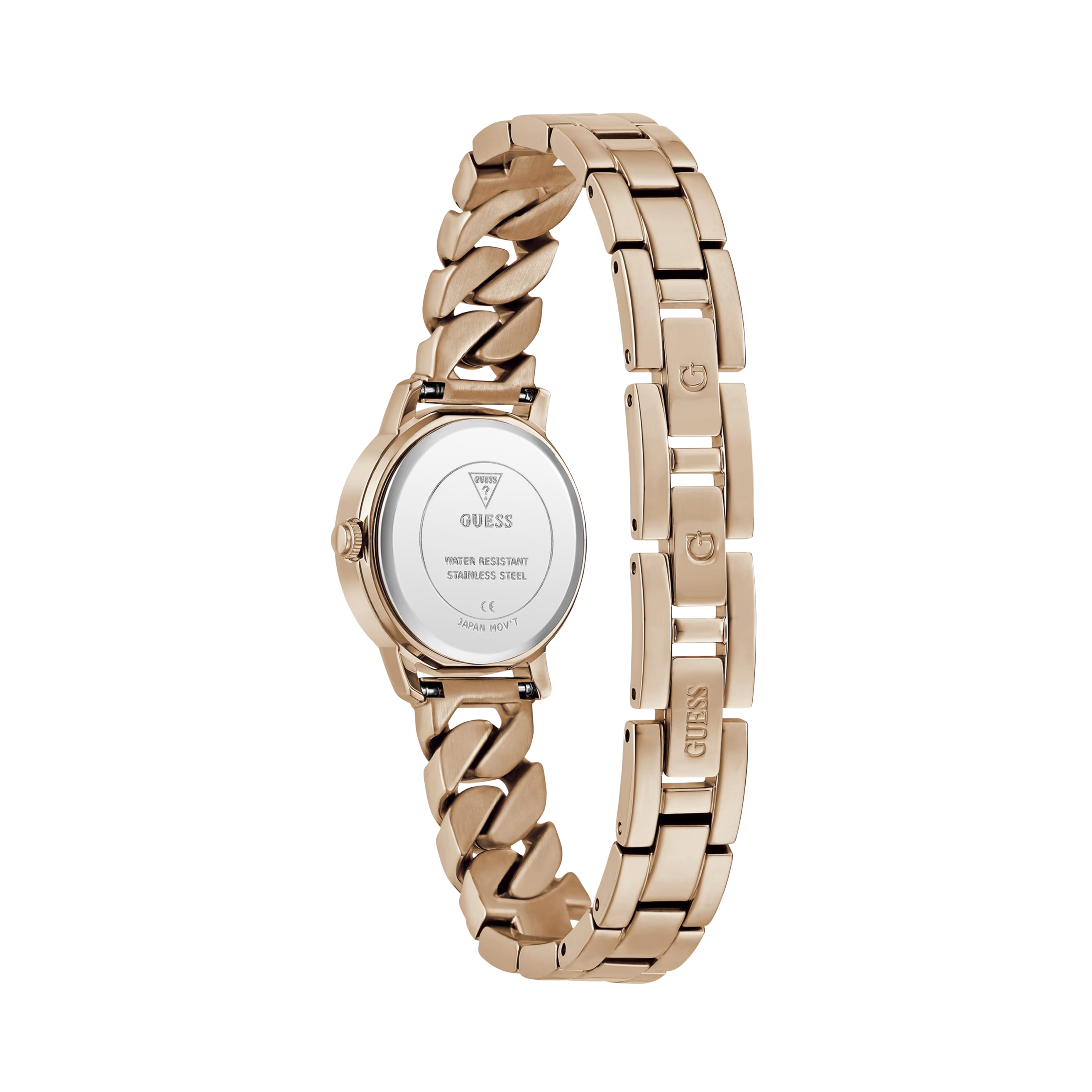 Guess Women Rose Gold Tone Mixed Chain Analog Watch  GW0867L3 - Rose Gold