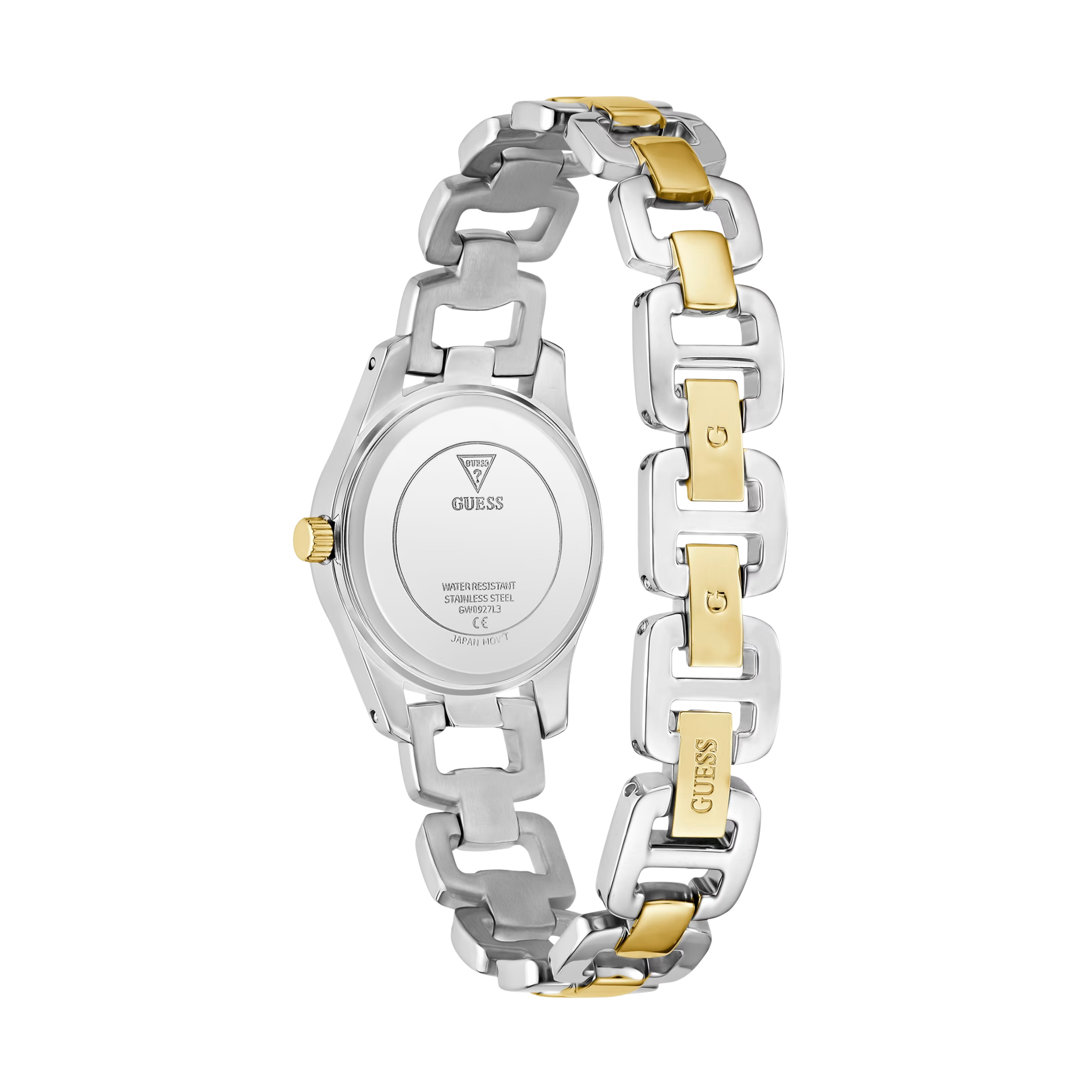 Guess Women Two Tone And Blue Analog Watch GW0927L3 - Silver Gold