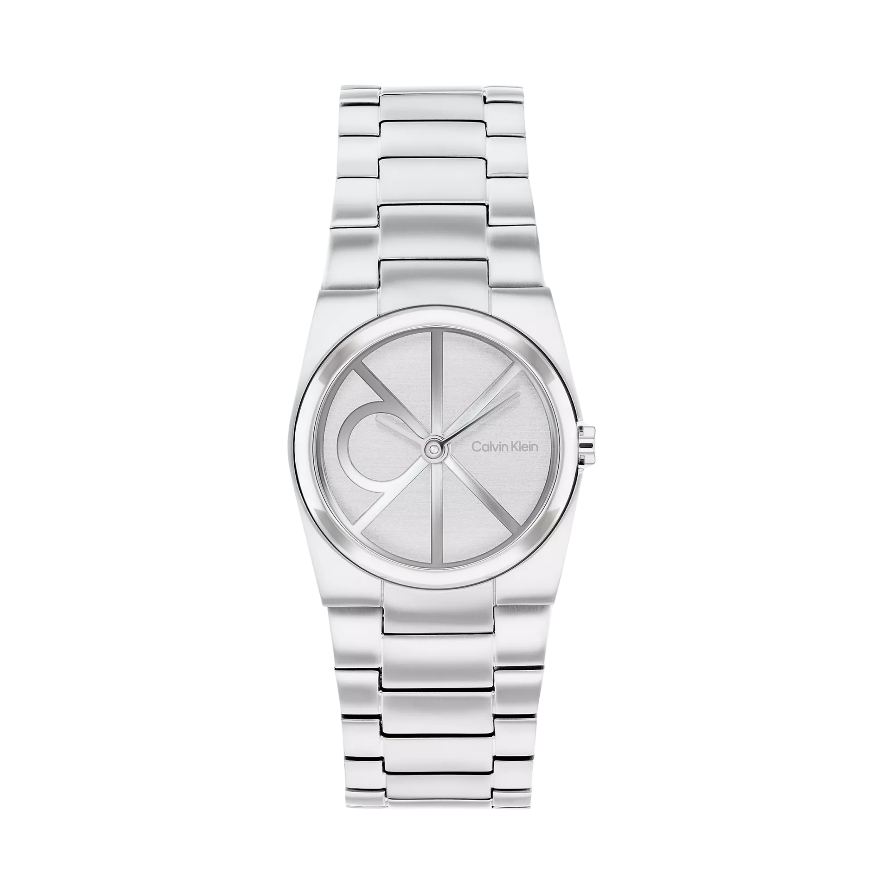 Calvin Klein Women Emblem Dial Link Bracelet Watch - Silver