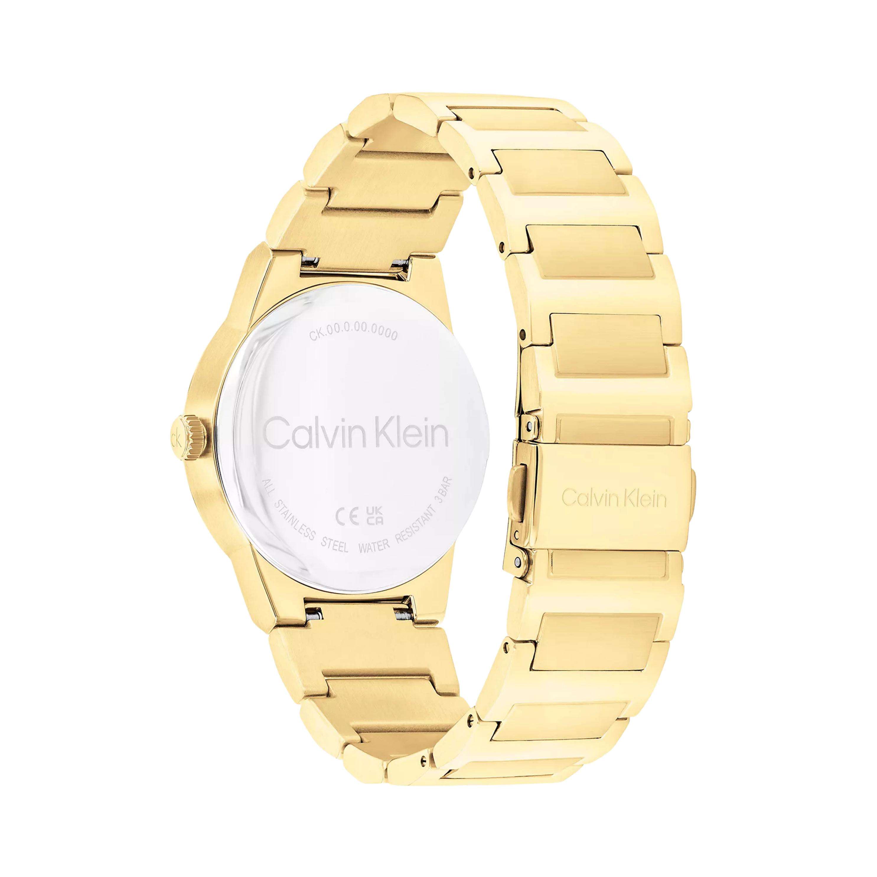 Calvin Klein Women Minimalist Integrated Link Bracelet 32mm Watch - Silver White Gold