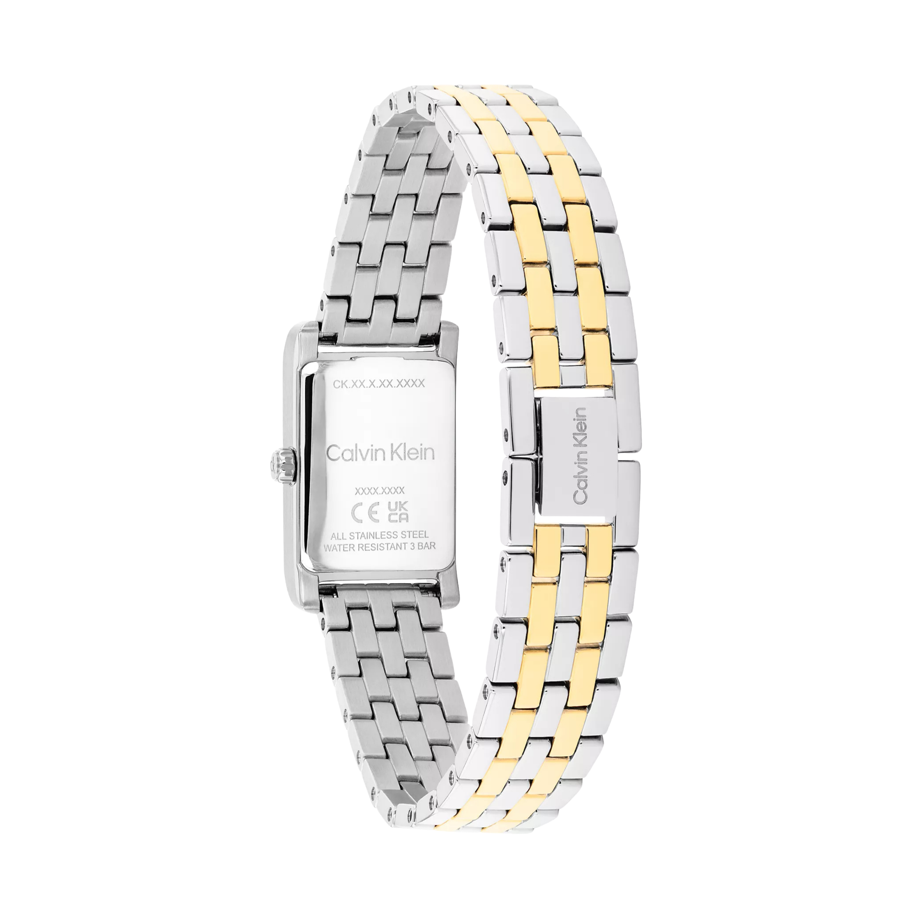 Calvin Klein Women Rectangle Dial Link Bracelet Watch - White