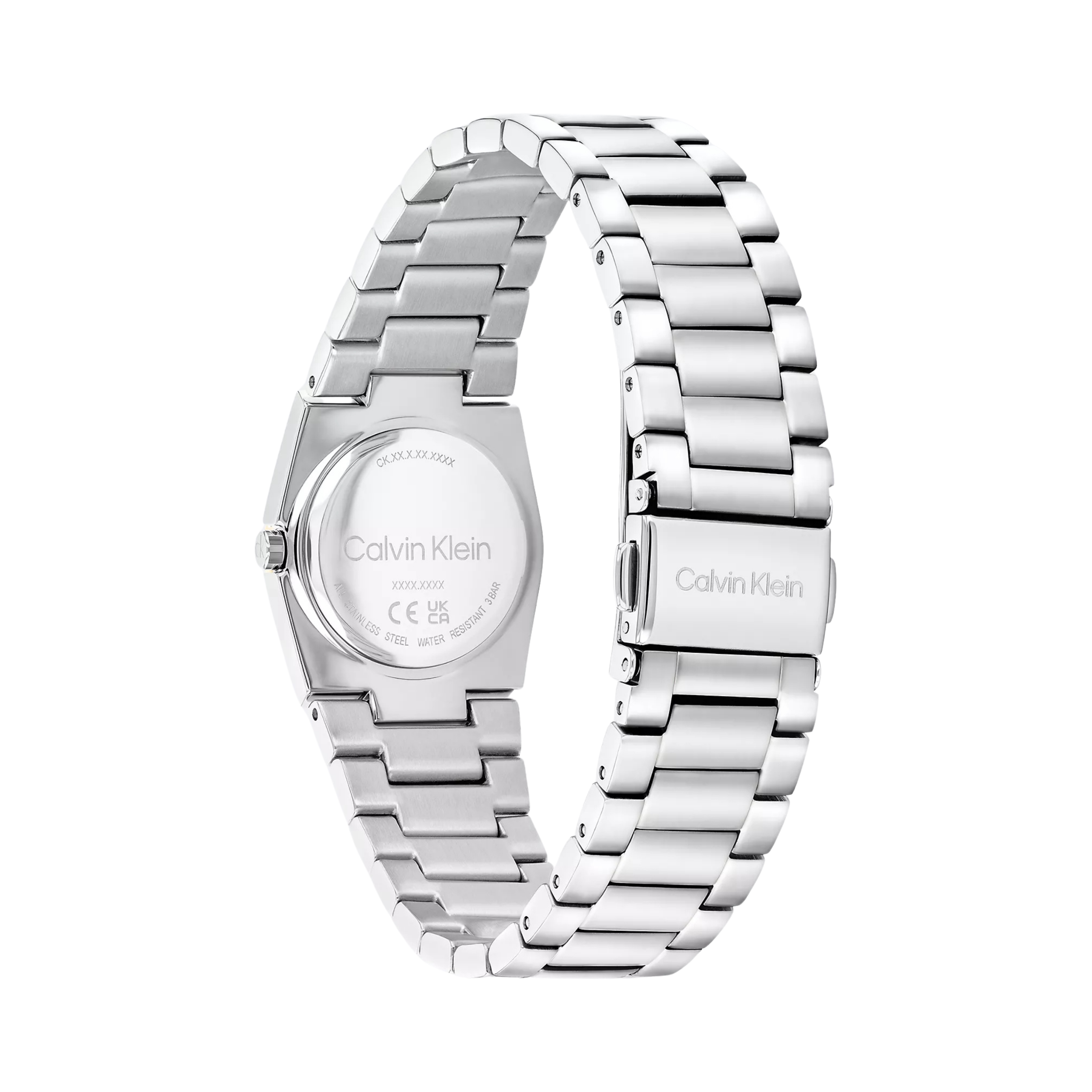Calvin Klein Women Textured Dial Link Bracelet Watch - Black