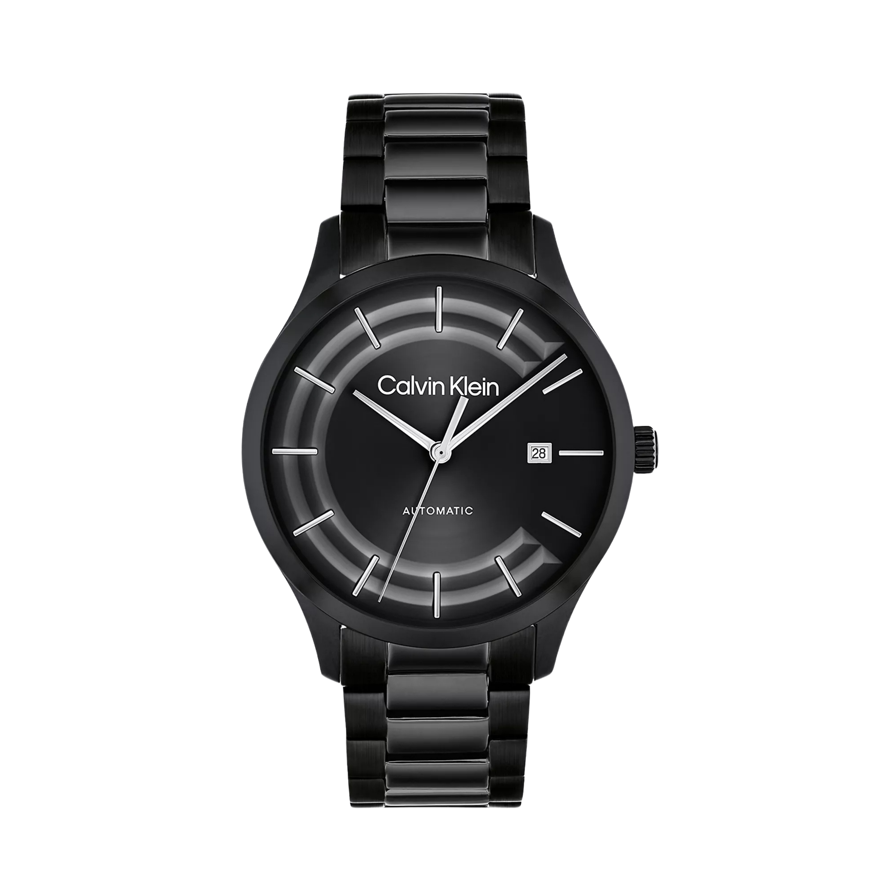 Calvin Klein Men Automatic H Link Bracelet Watch 25300023 - Black