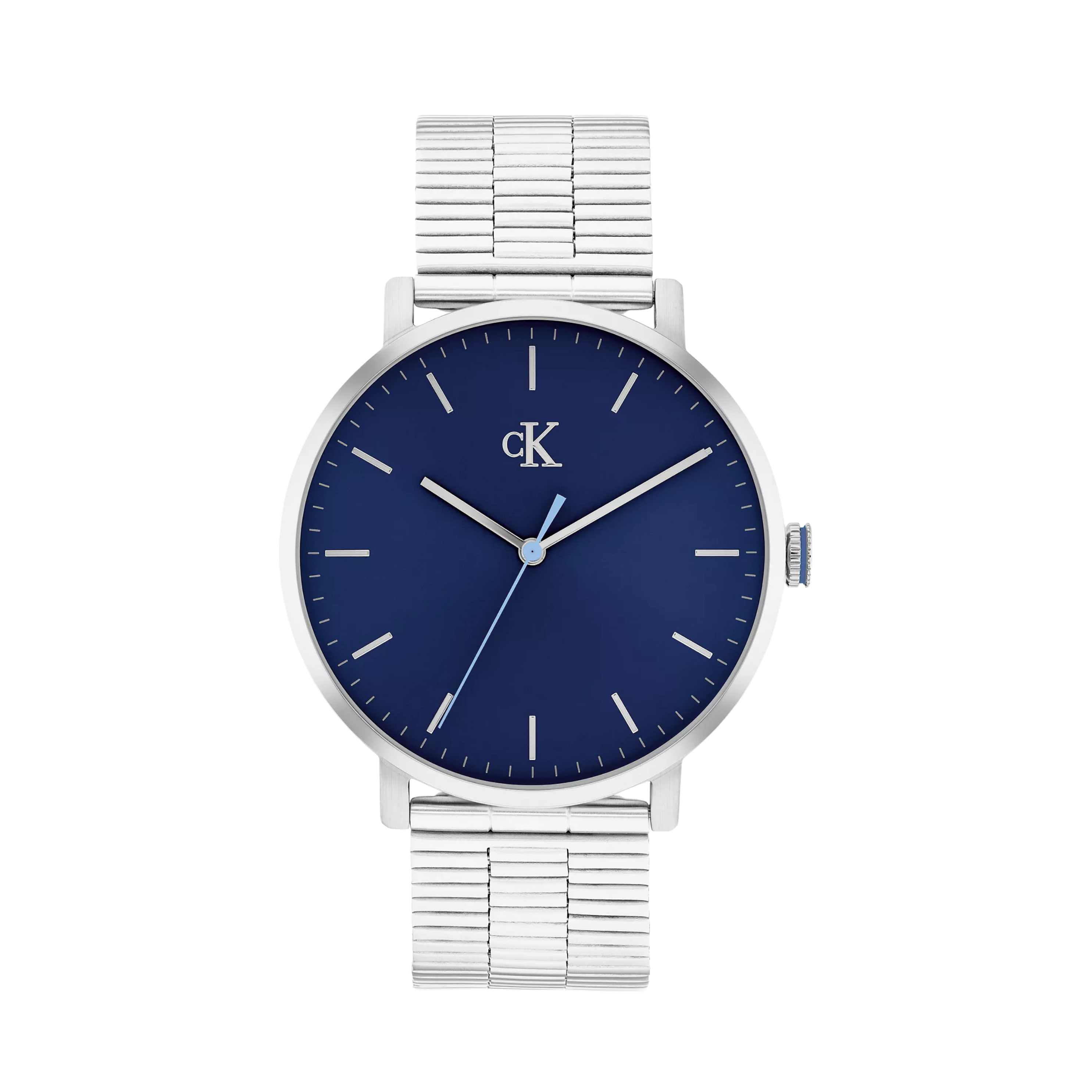 Calvin Klein Men Slim Case Link Bracelet Watch 25200547 - Silver Blue