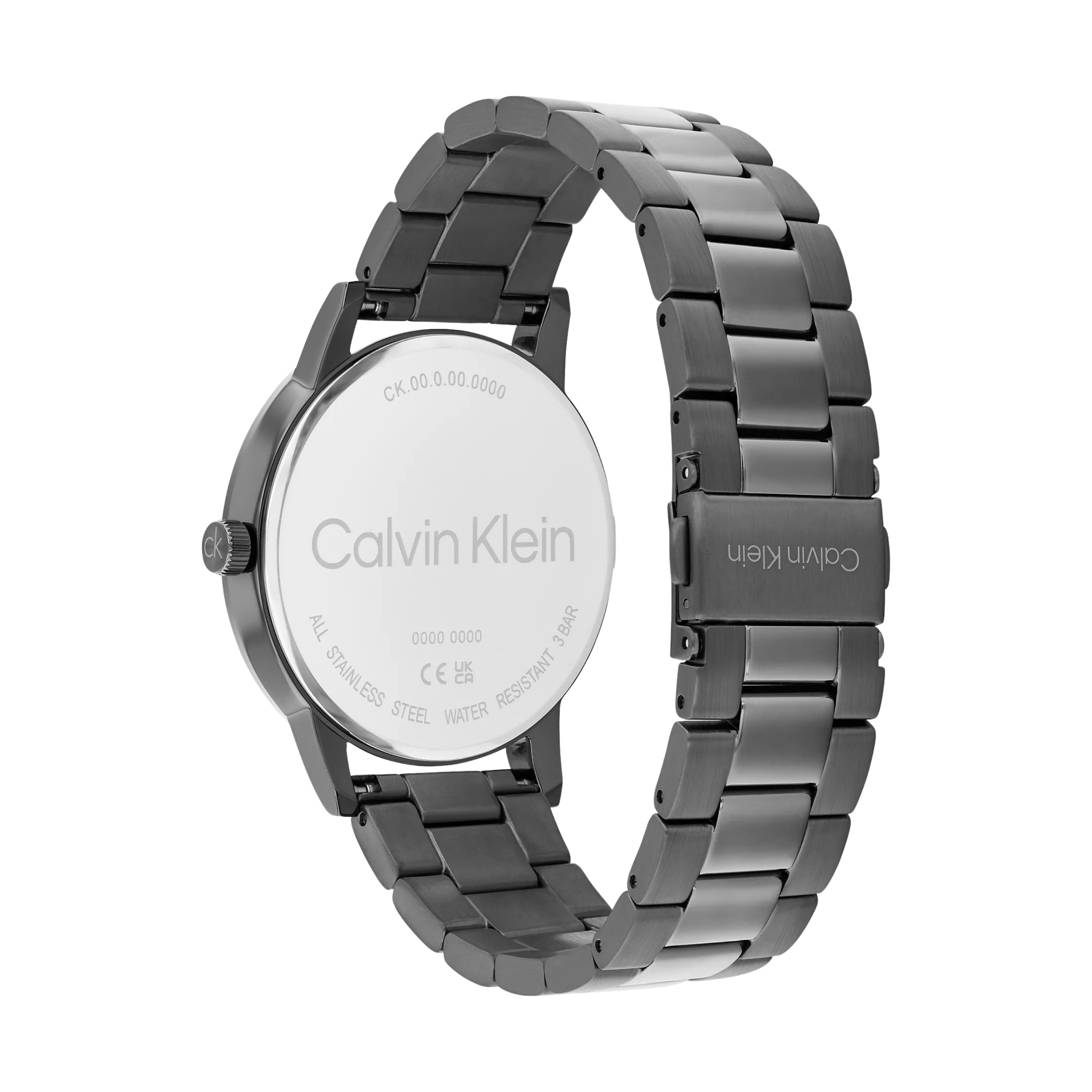 Calvin Klein Men Textured Dial Link Bracelet Watch 25200502 - Blue