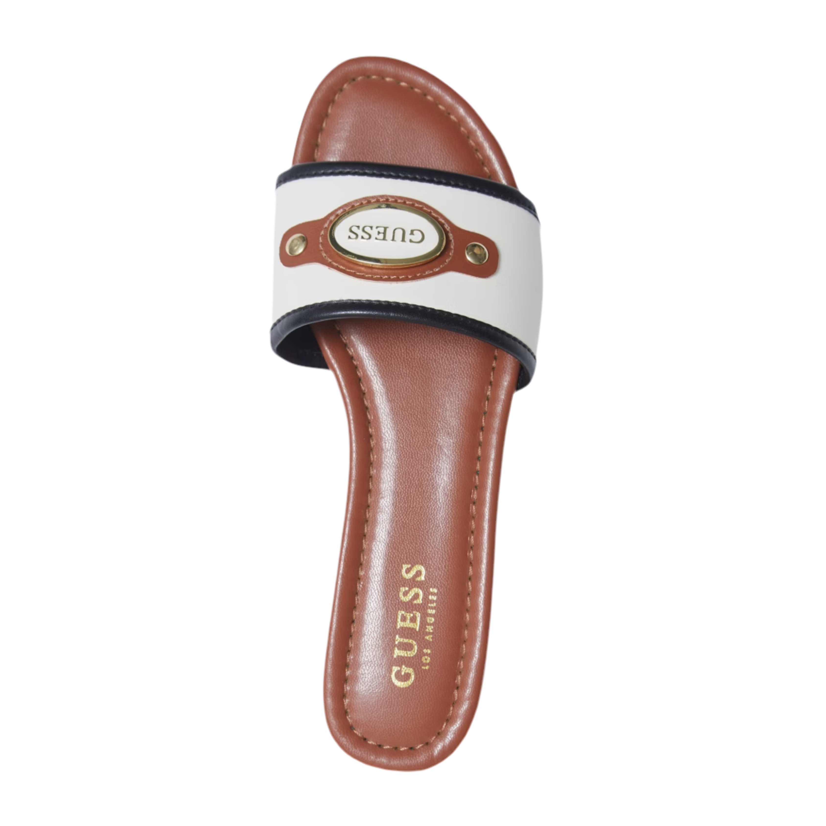 Guess Women Lyndon Logo Slides - Brown