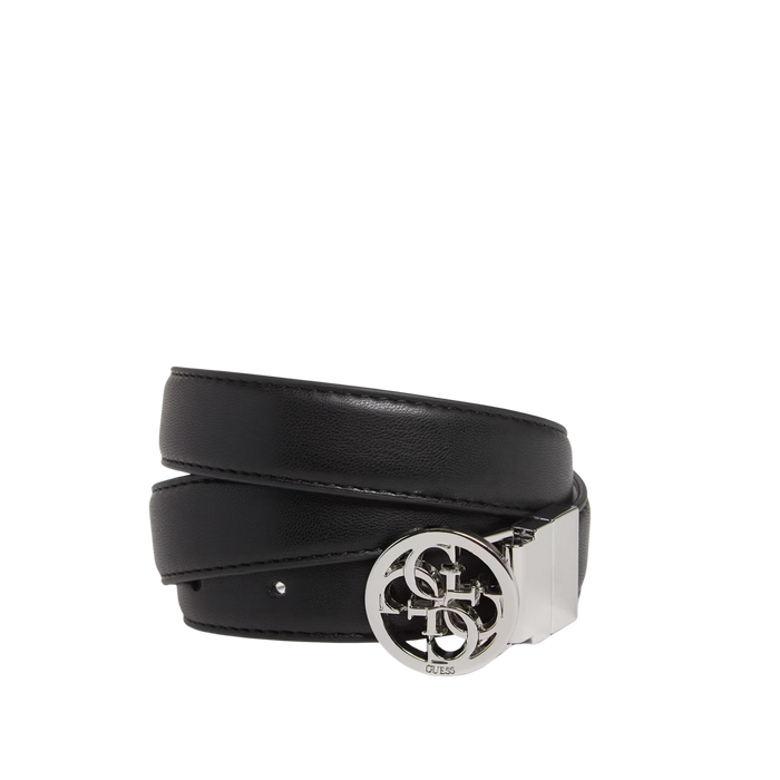 Guess Women Kristi Reversible Quattro G Skinny Belt - Black