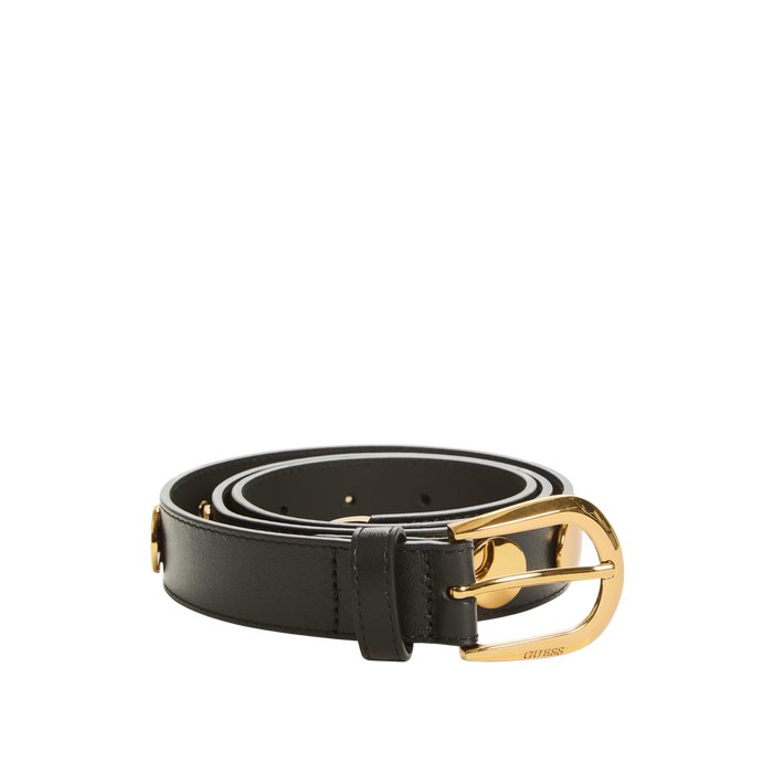 Guess Women Genuine Leather Logo Belt - Black