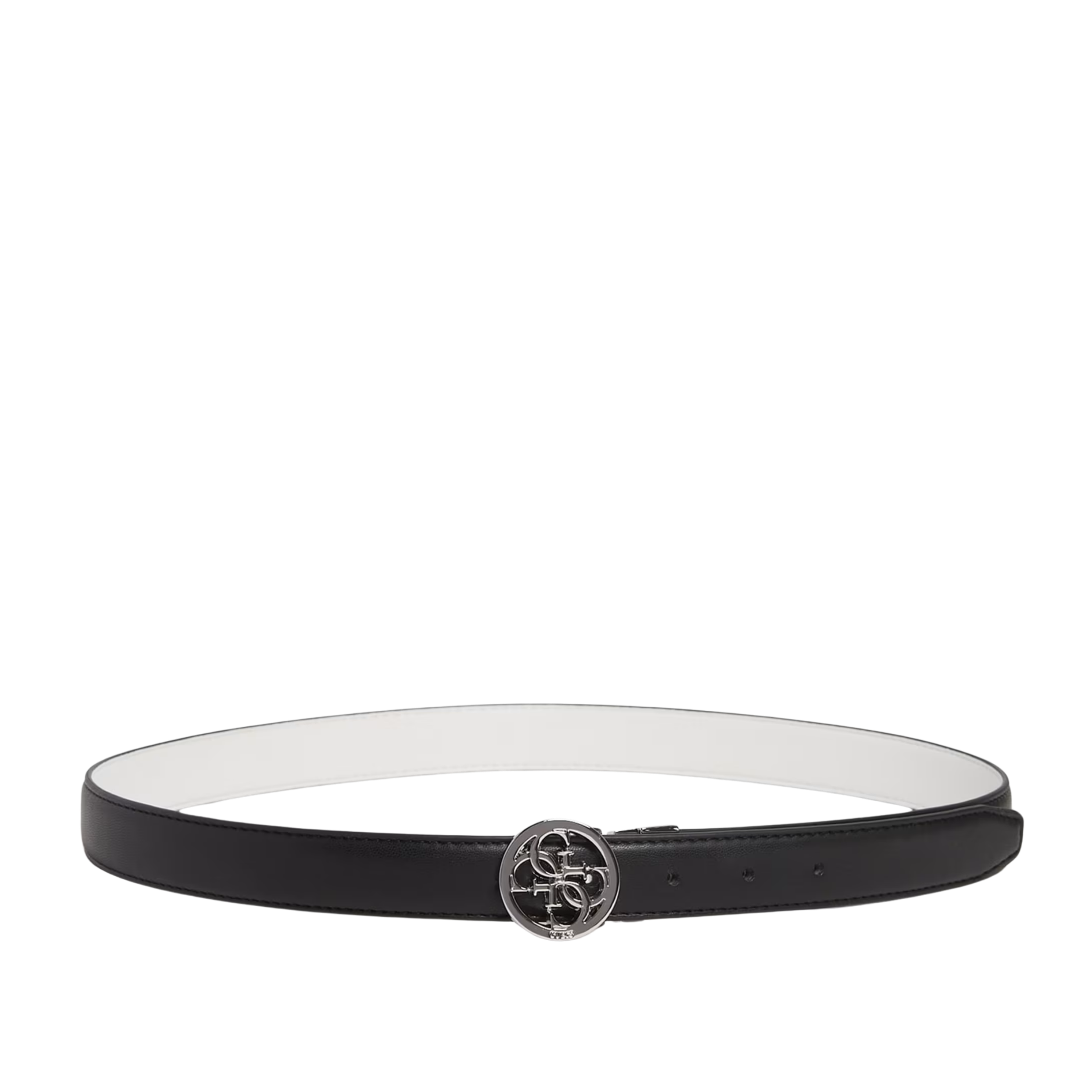 Guess Women Kristi Reversible Quattro G Skinny Belt - Black