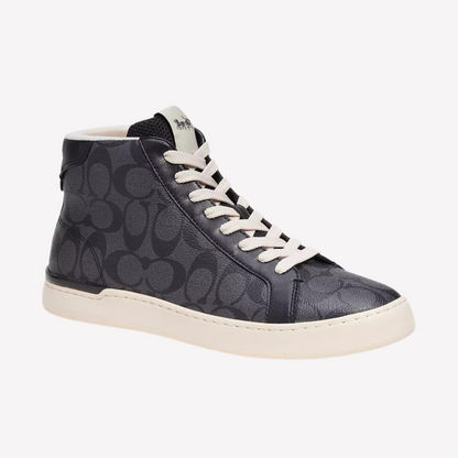 COACH Men's Clip High Top Sneaker - Charcoal