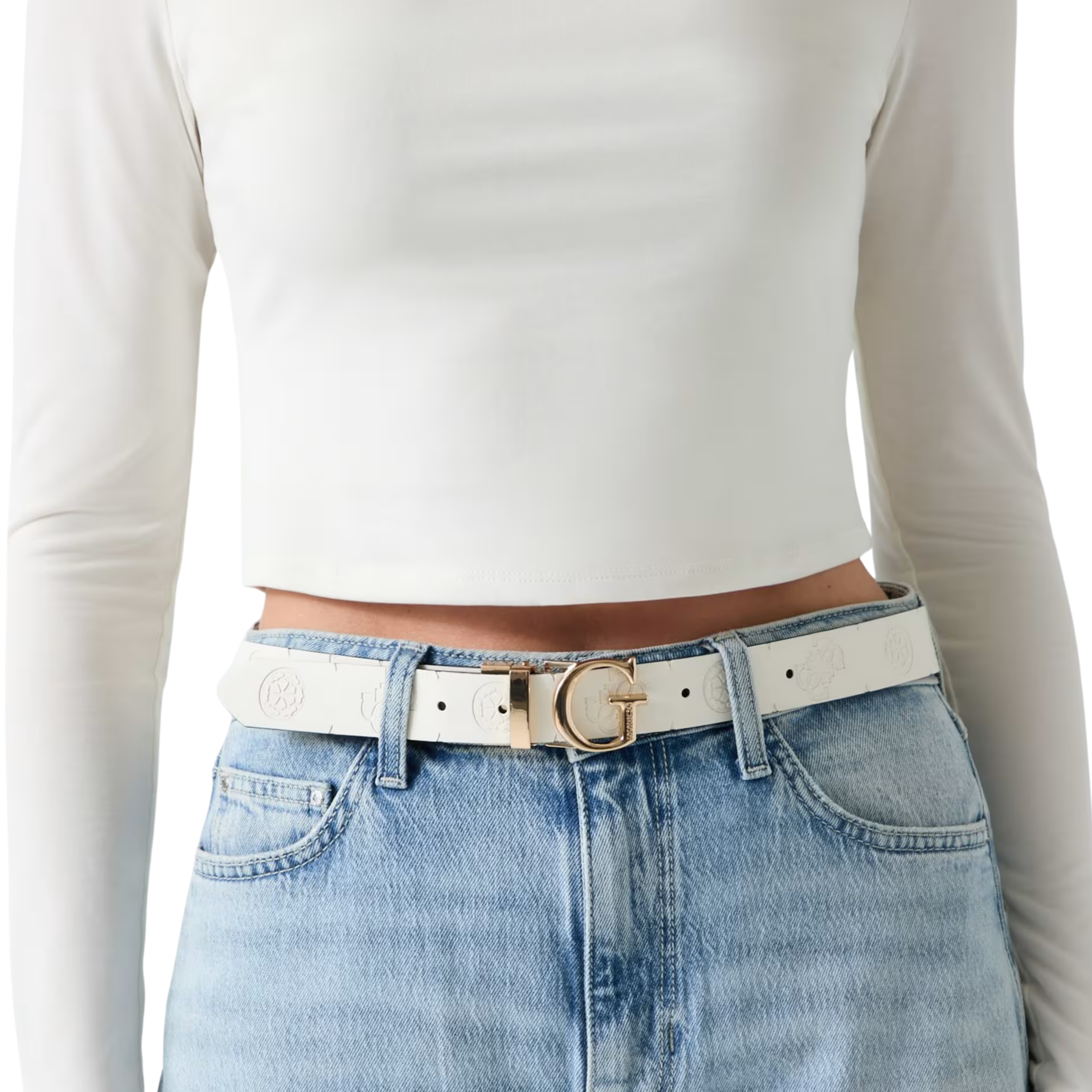 Guess Women Jena Peony Belt - Brown