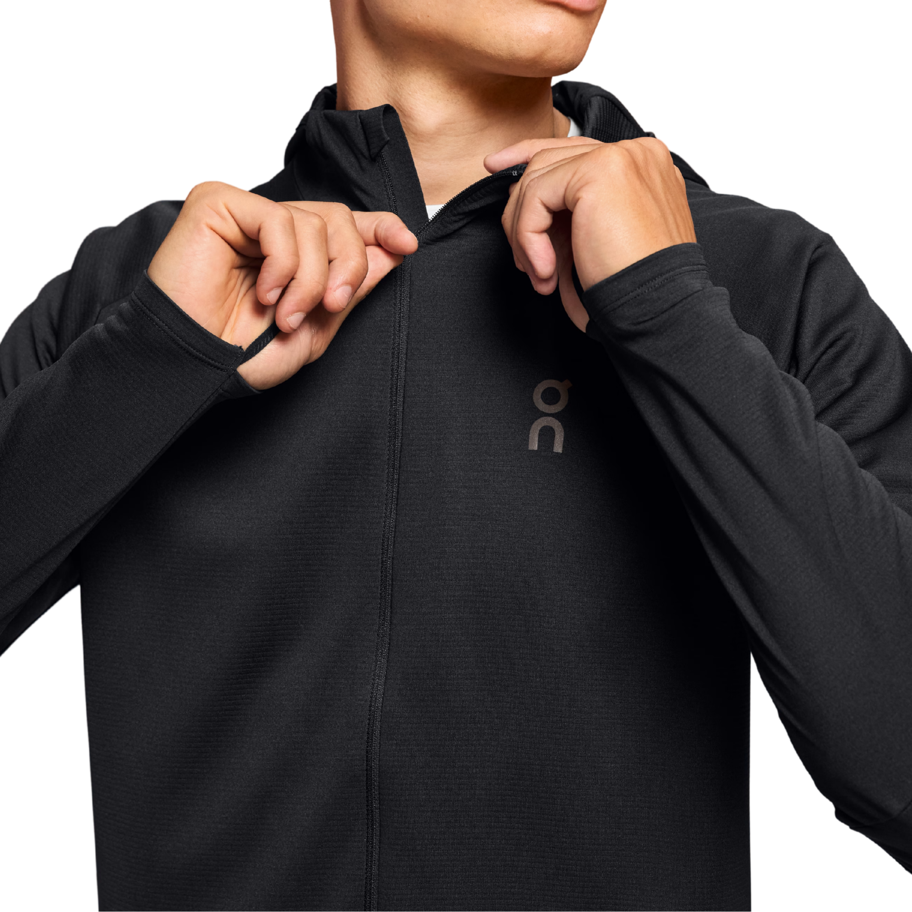 ON Men Climate Zip Hoodie - Black