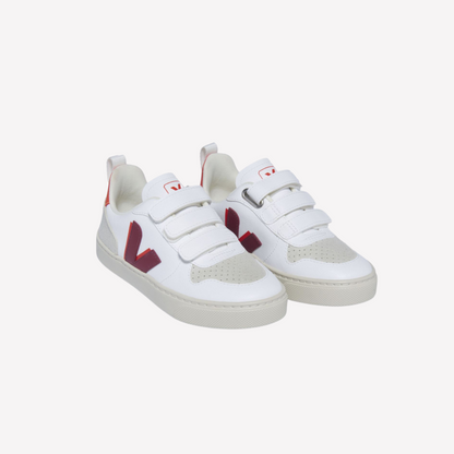 Veja Kids V-10 - White Marsala Orange Fluo